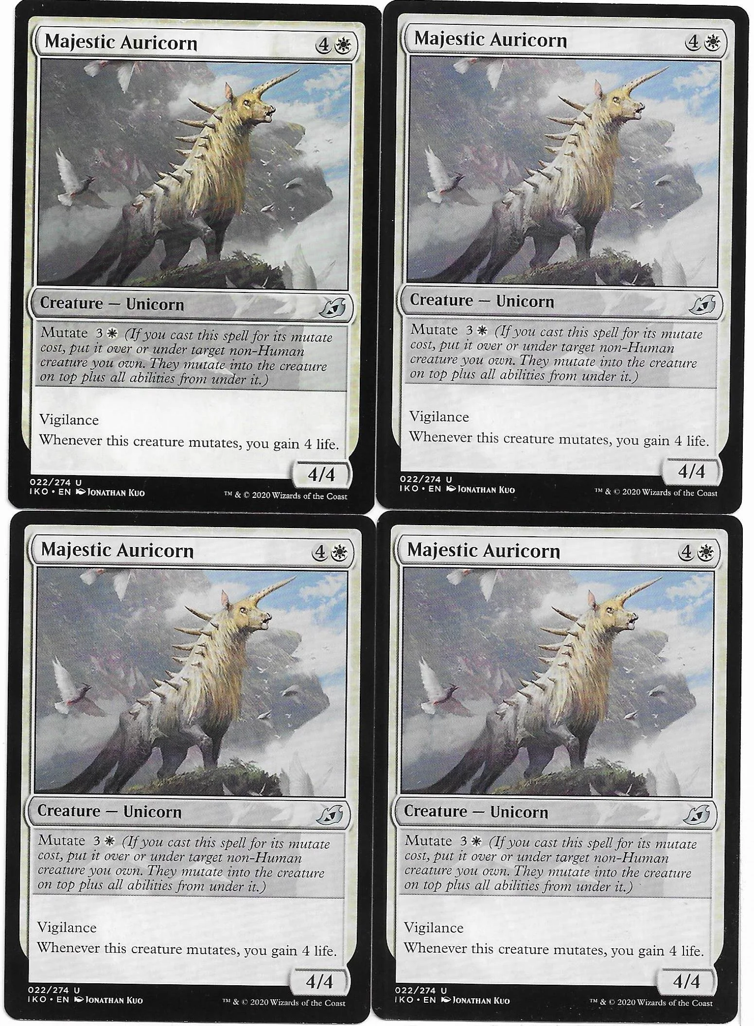 4x Majestic Auricorn