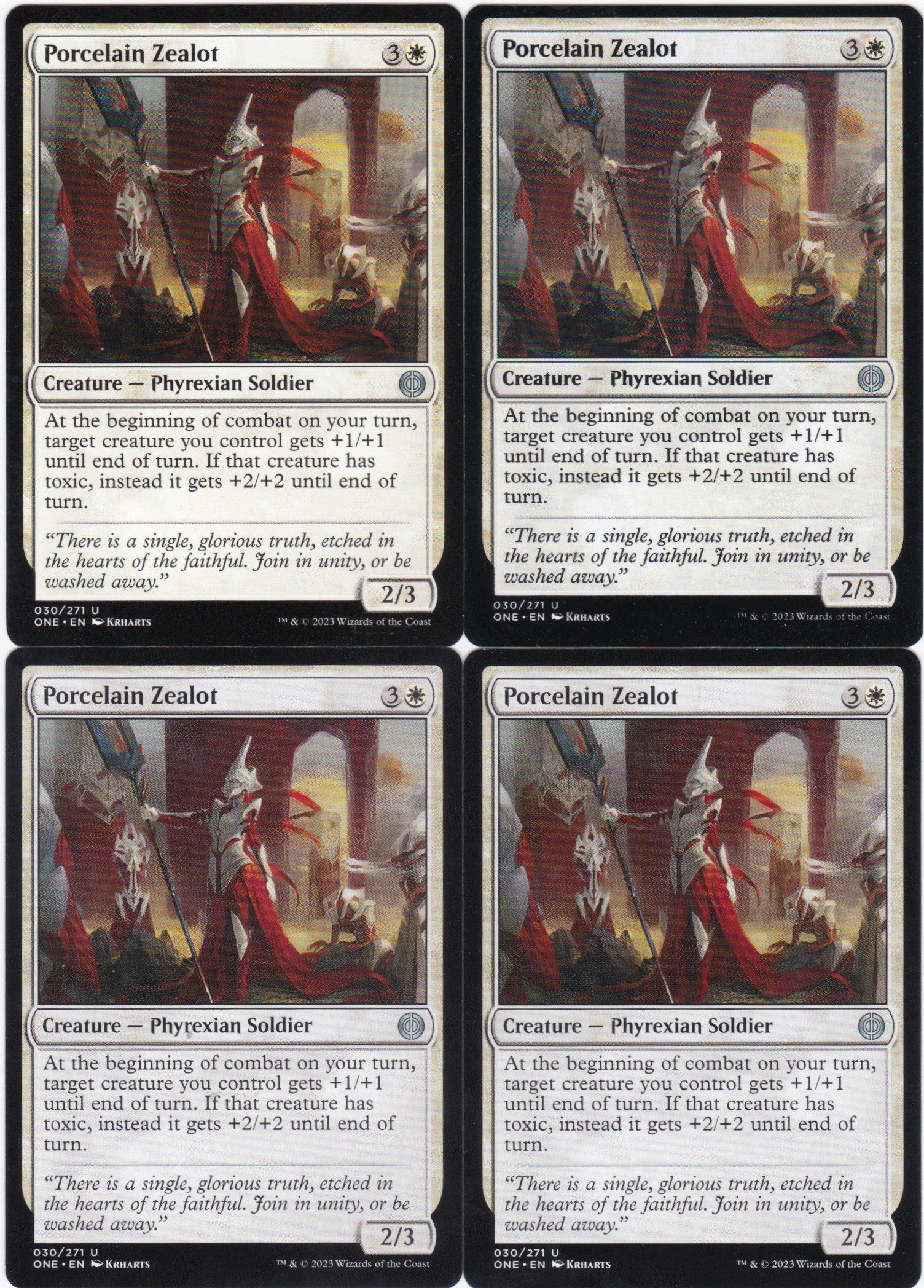 4x Porcelain Zealot