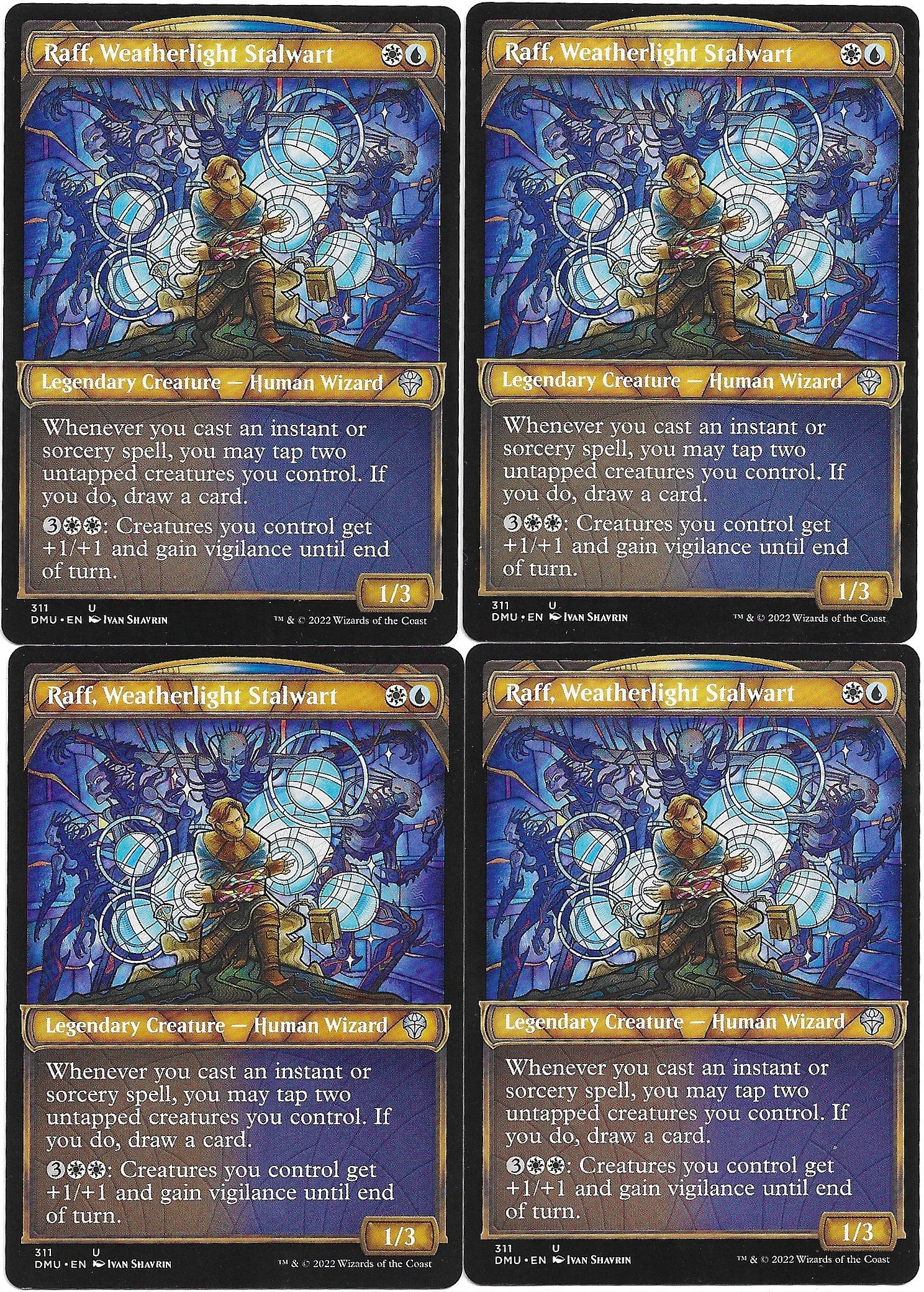 4x Raff, Weatherlight Stalwart (showcase)