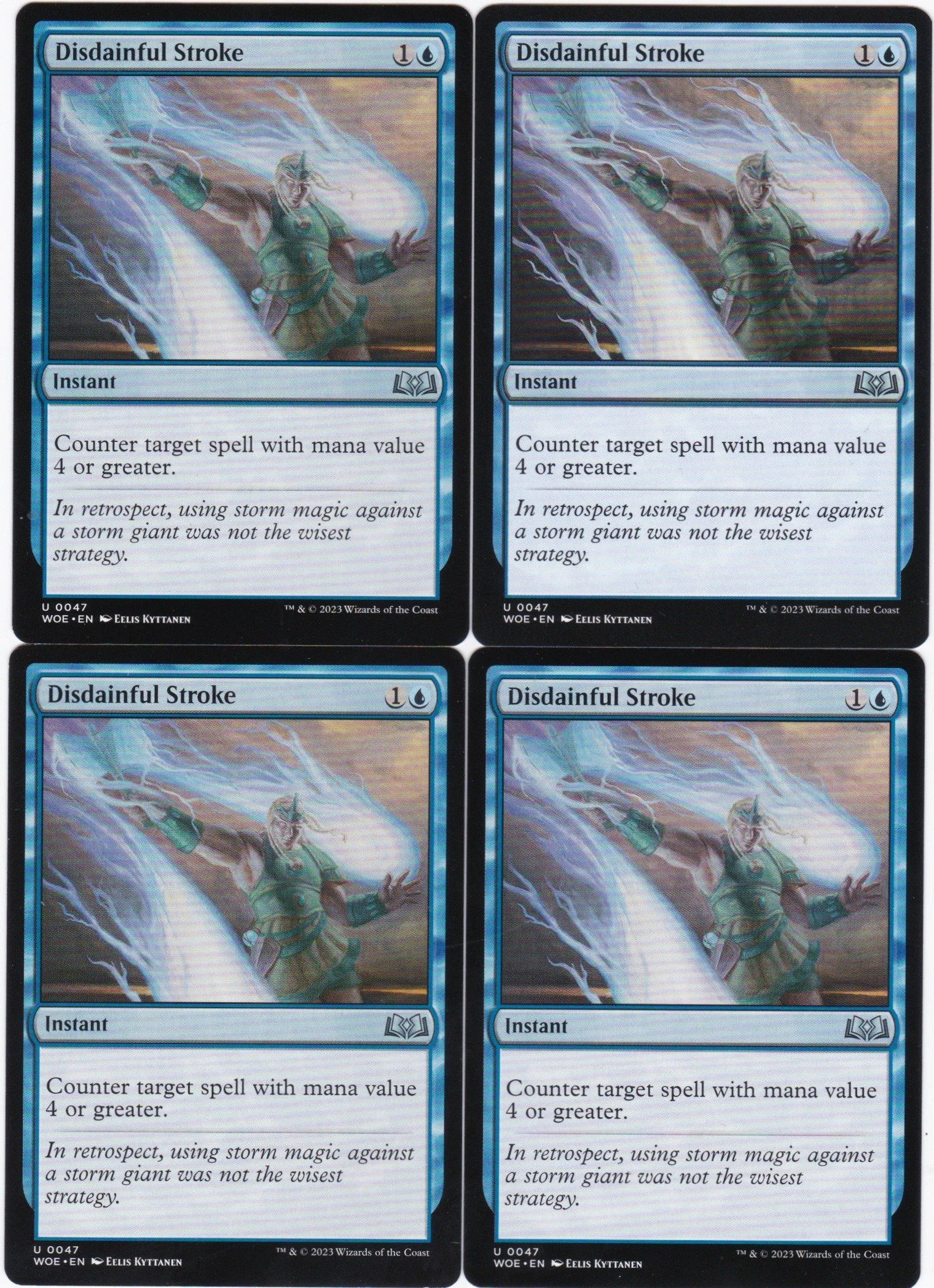 4x Disdainful Stroke