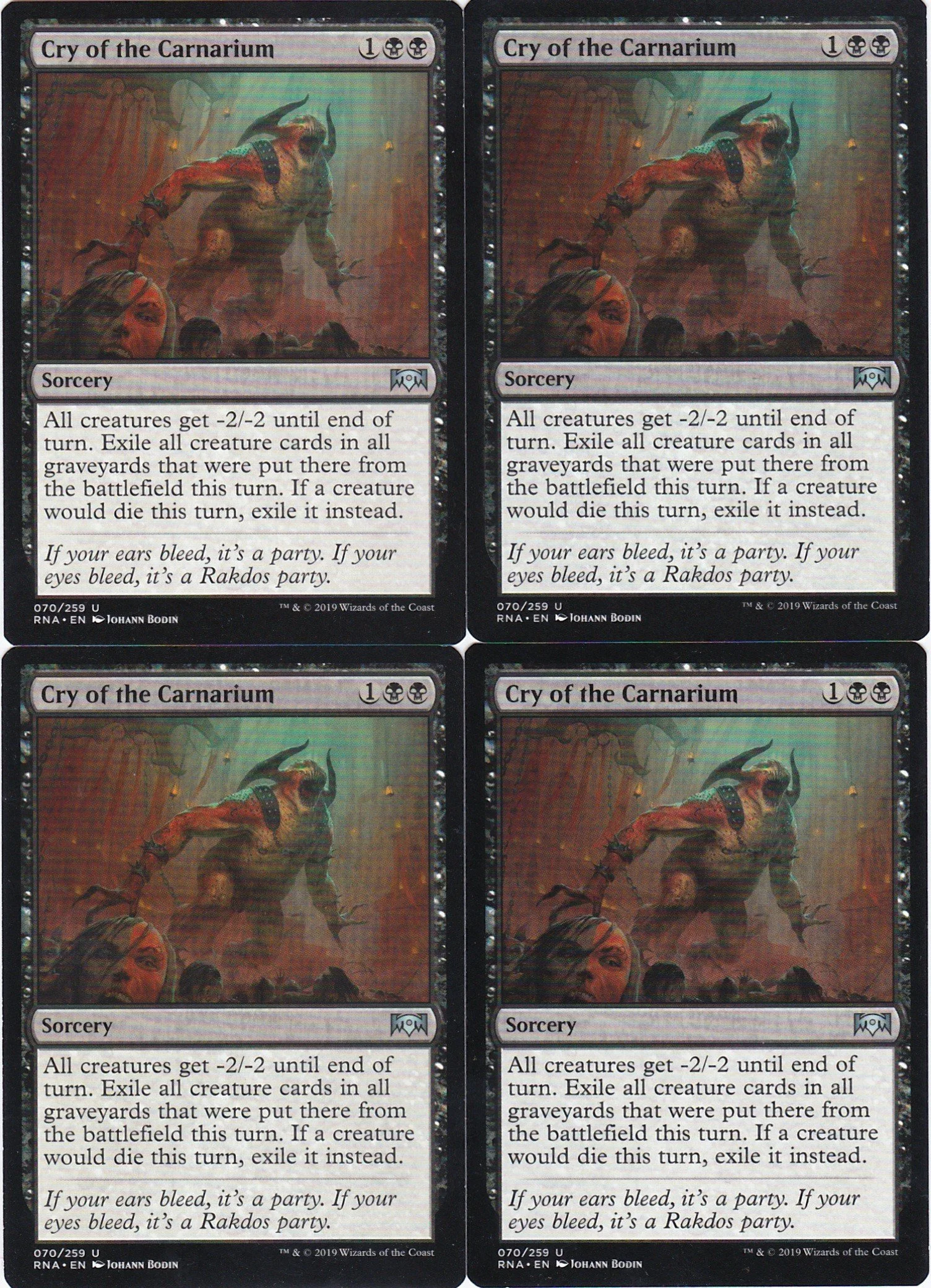 4x Cry of the Carnarium