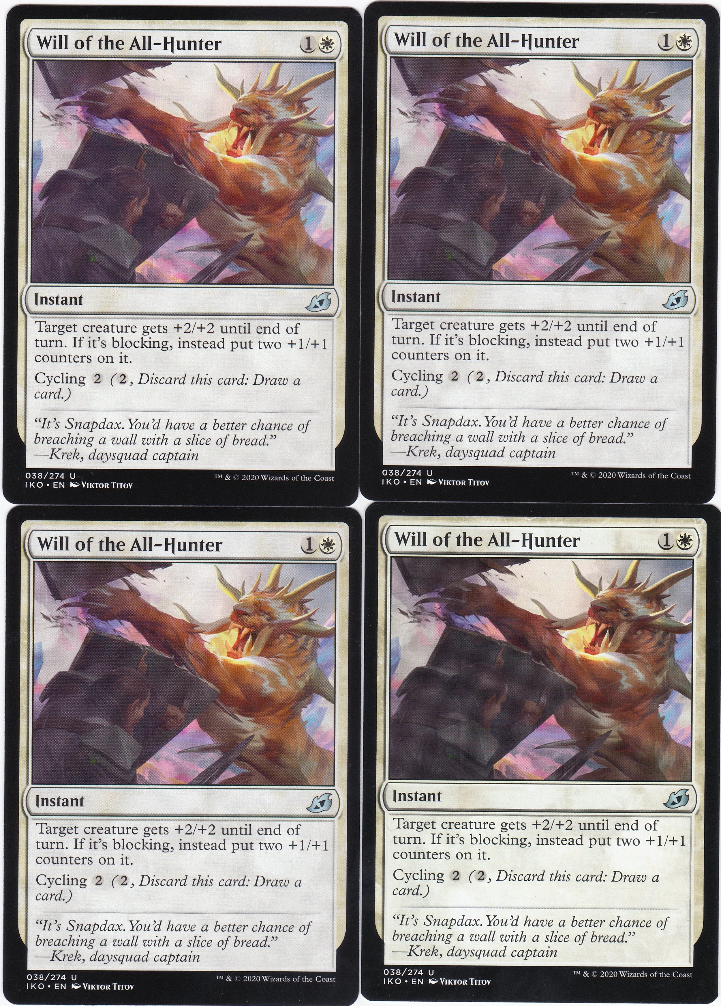 4x Will of the All-Hunter