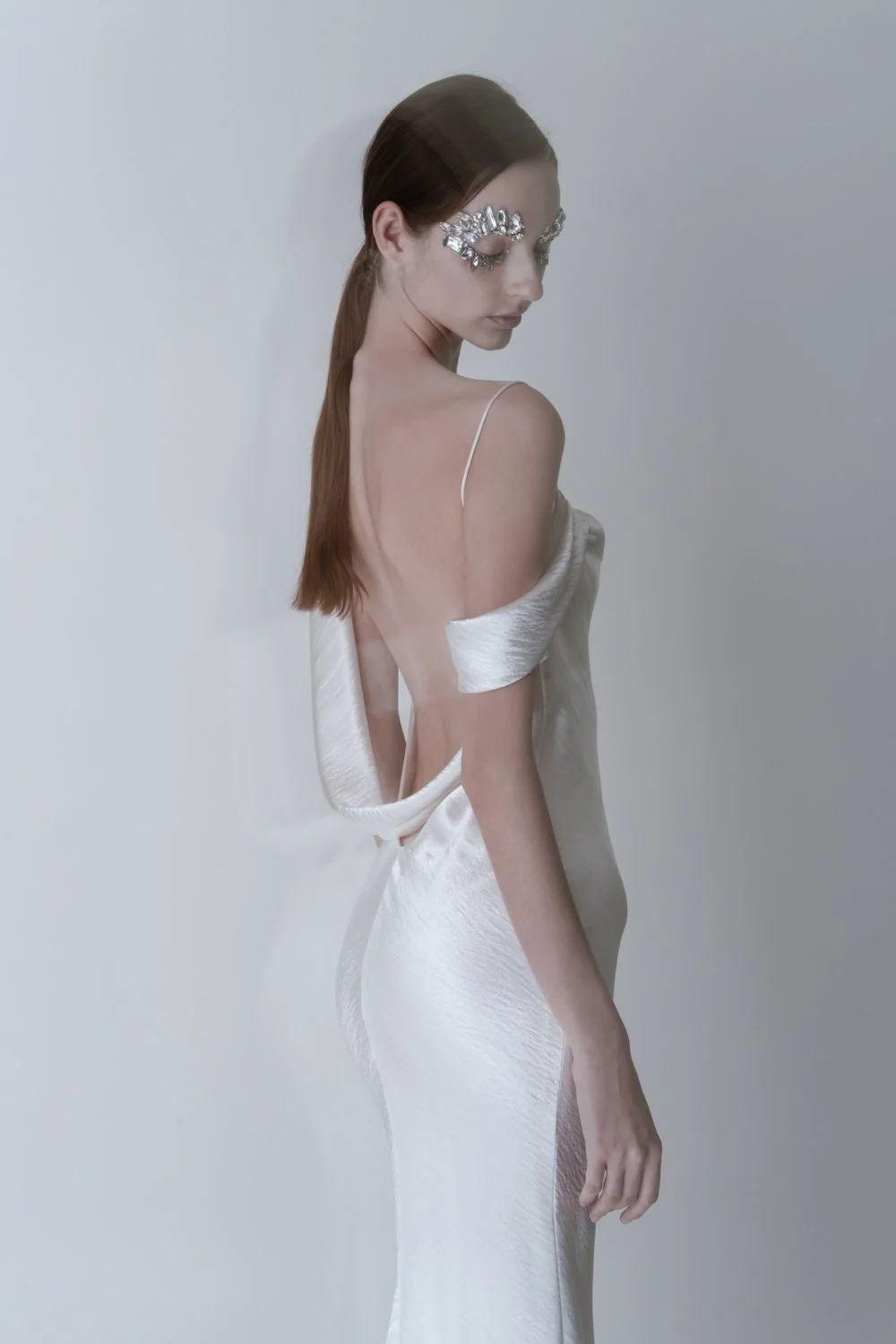 Timeless fashion editorial bridal portrait photographed by Kay Lai Studio in Hong Kong.