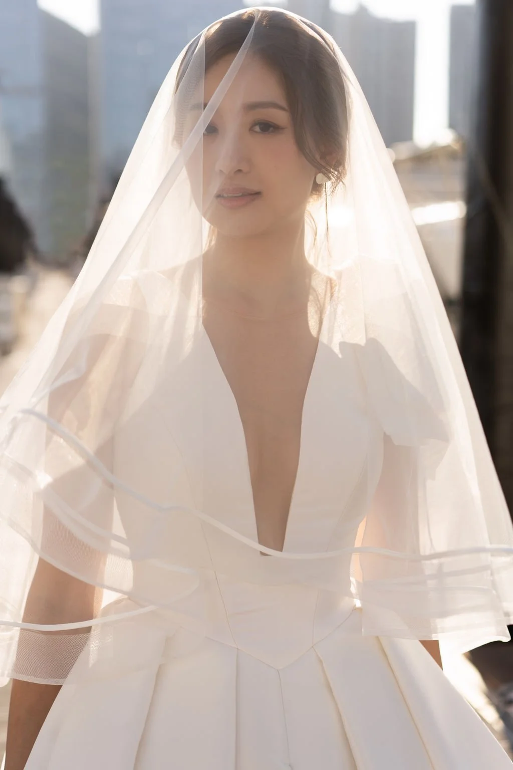 Timeless fashion editorial wedding day photography portrait photographed by Kay Lai Studio in Hong Kong.