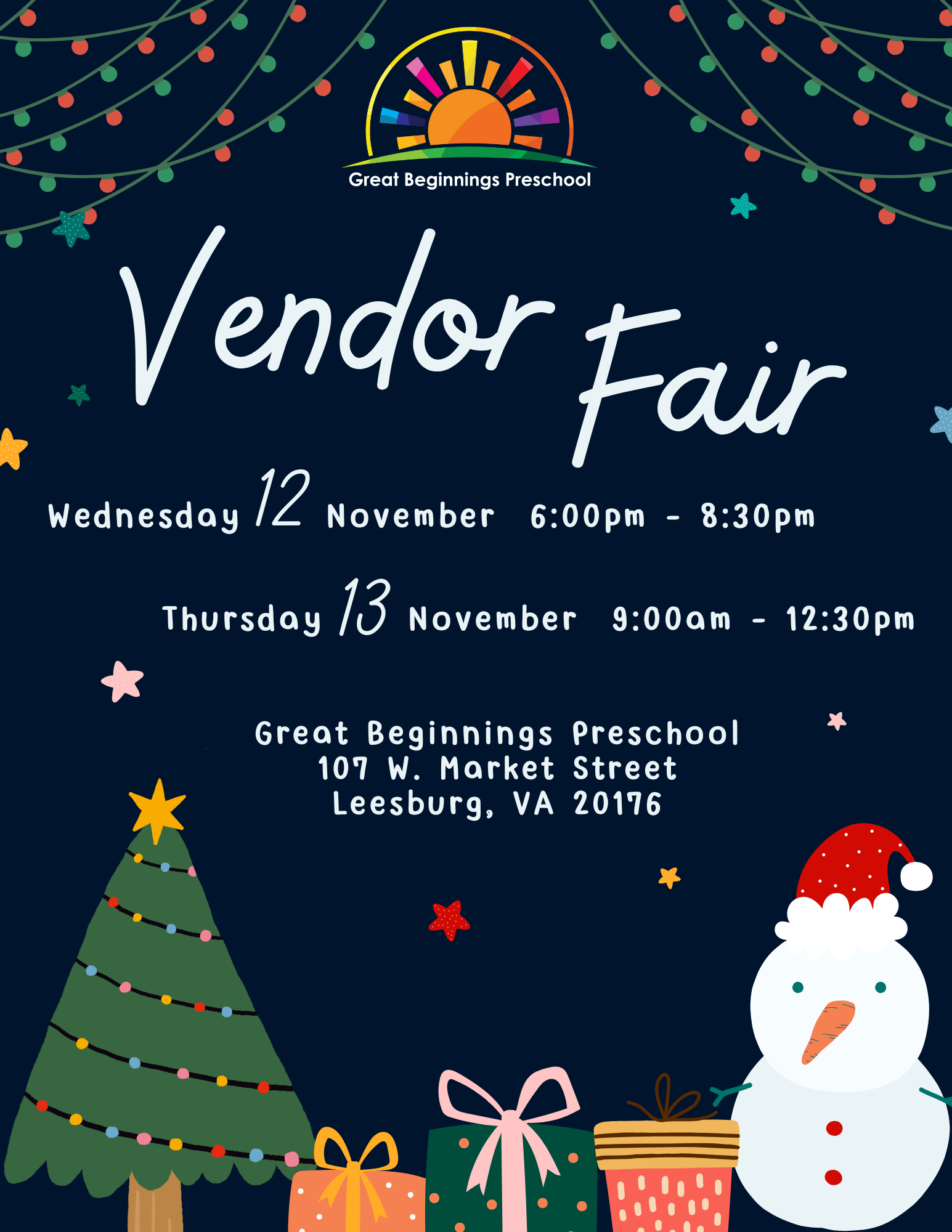 Great Beginnings Preschool Vendor Fair Day 2