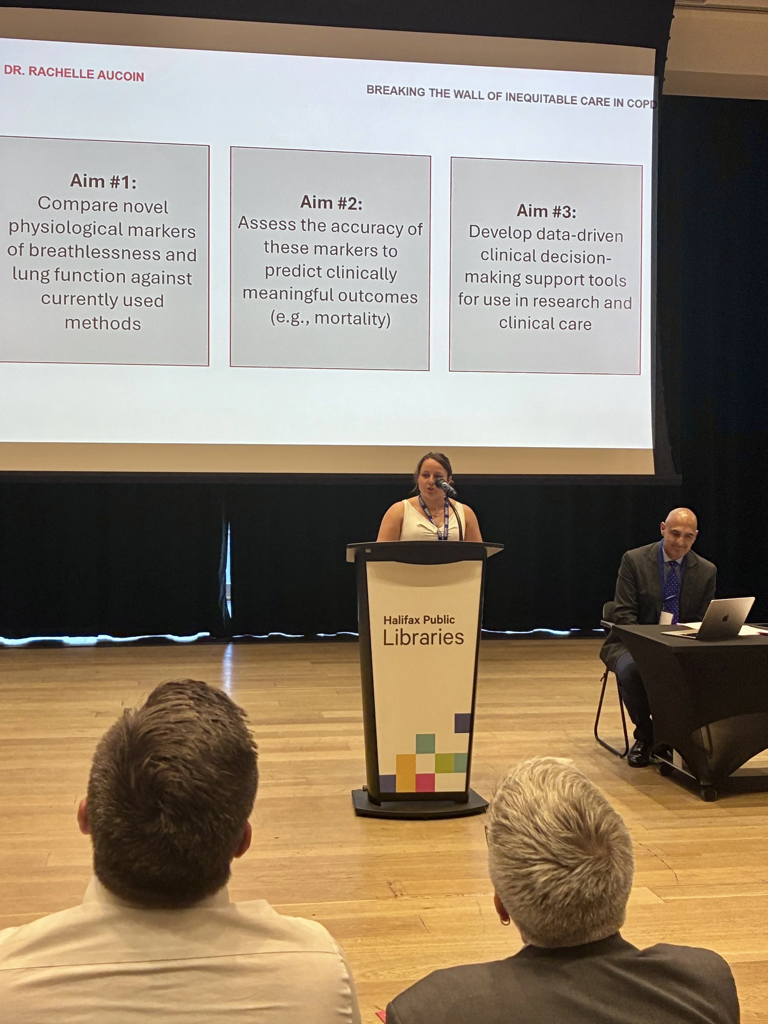 Dr. Rachelle Aucoin gives a talk at the Halifax Central Library