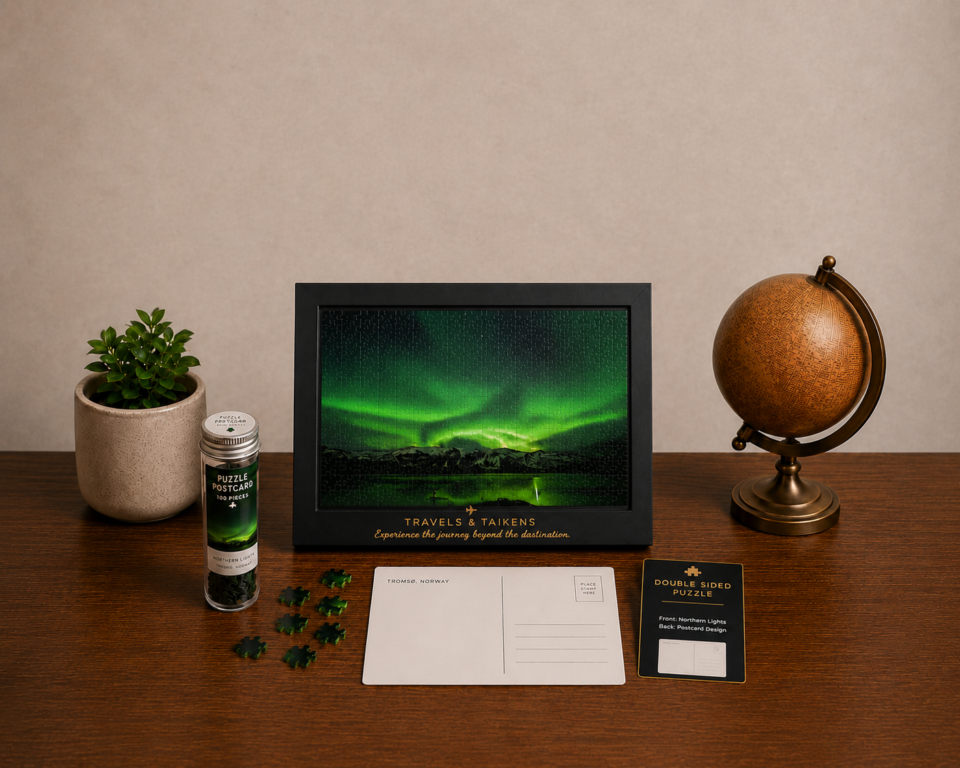 Norway Northern Lights Puzzle Postcard