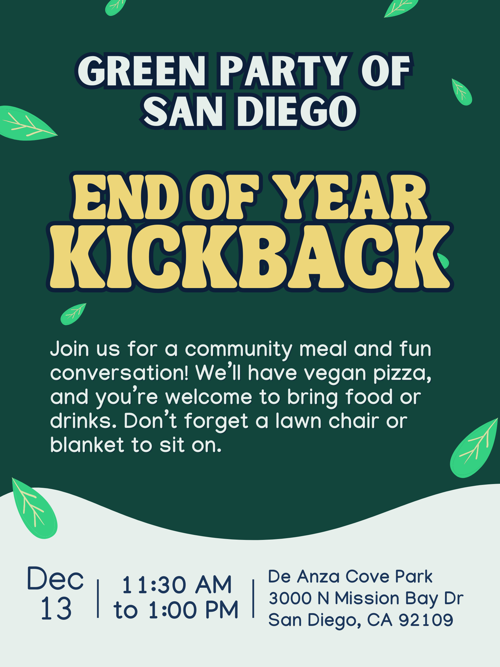 Green Party SD End of Year Kickback