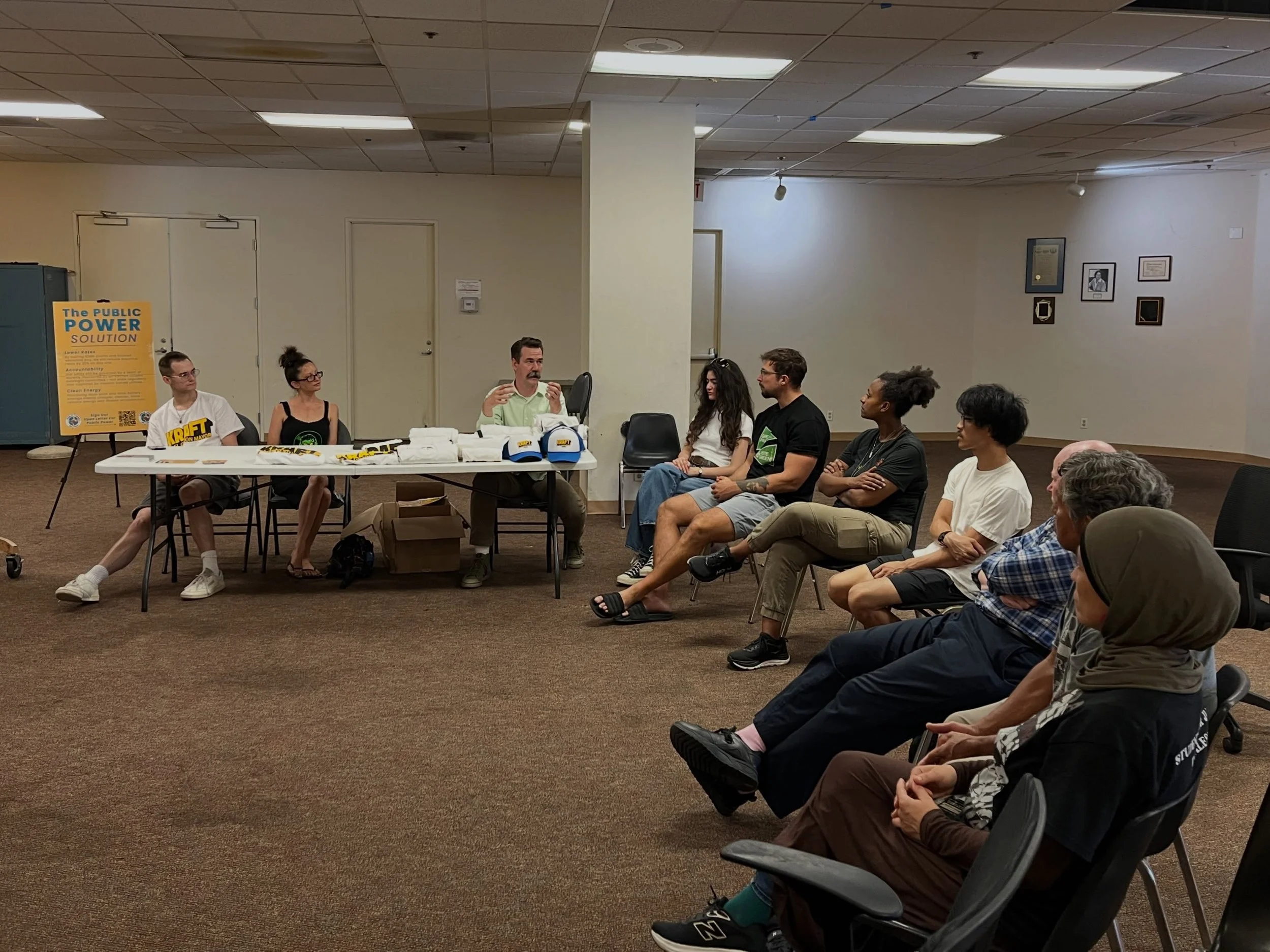 we had a great meeting and book sale fundraiser today! thank you to Isaiah from @sdpublicpower for presenting on how we can fight corporate power of SDG&amp;E, and thanks to Alexander and his team @kraft4elcajon for sharing their inspiring mayoral ca