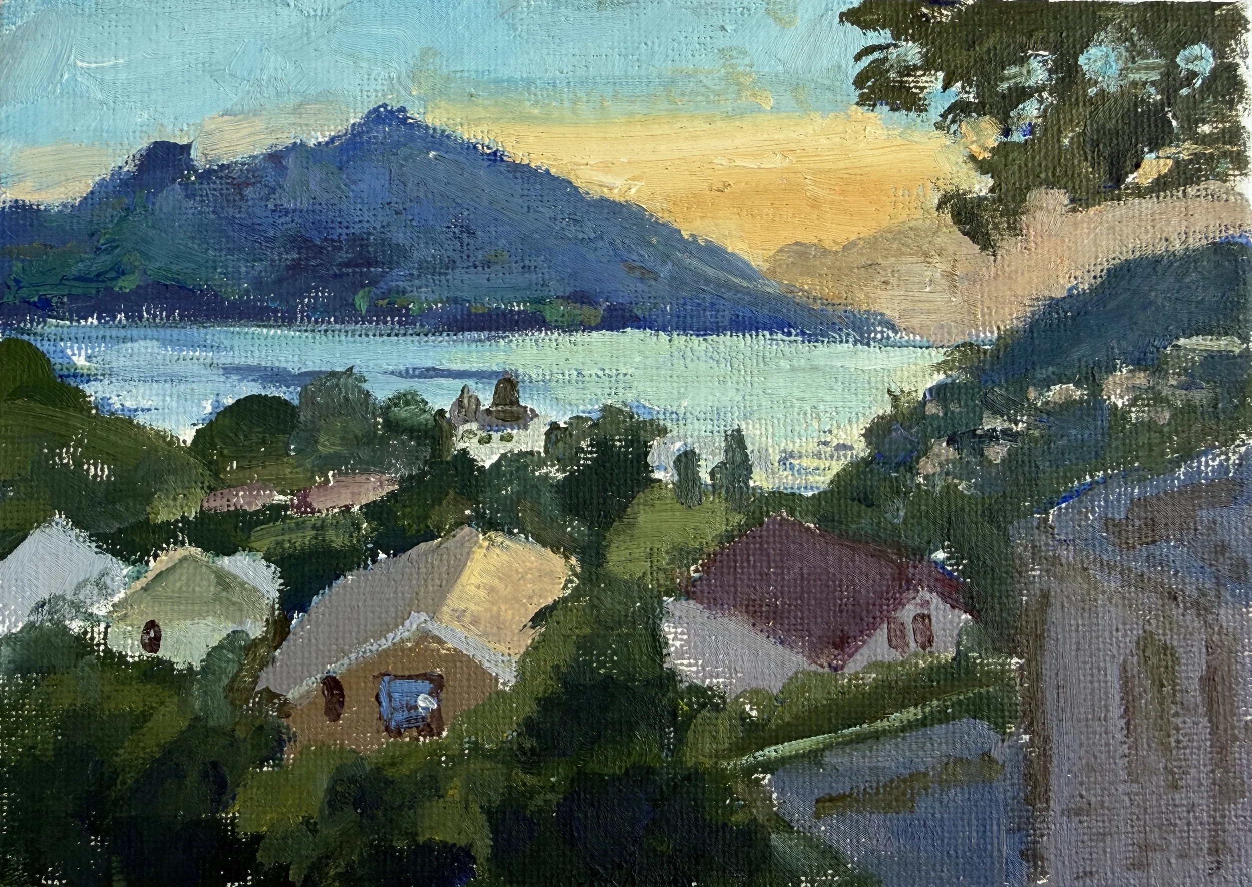 Evening light, 2025
Oil on canvas board
7 × 5 in