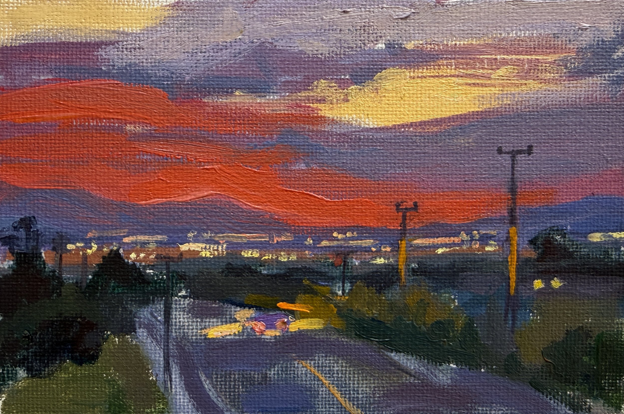 Red sunset, 2026
Oil on canvas board
6 × 4 in
