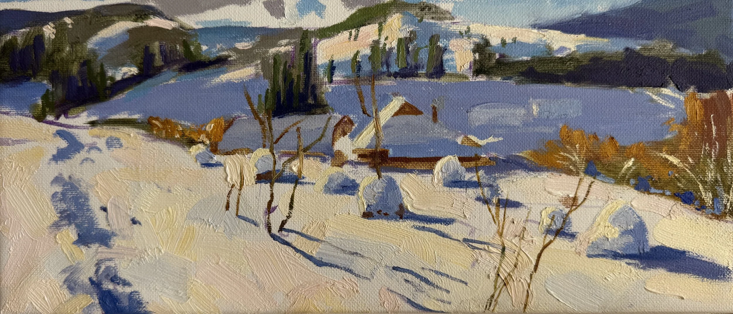 Winter Landscape, 2026
Oil on canvas
14 × 6 in