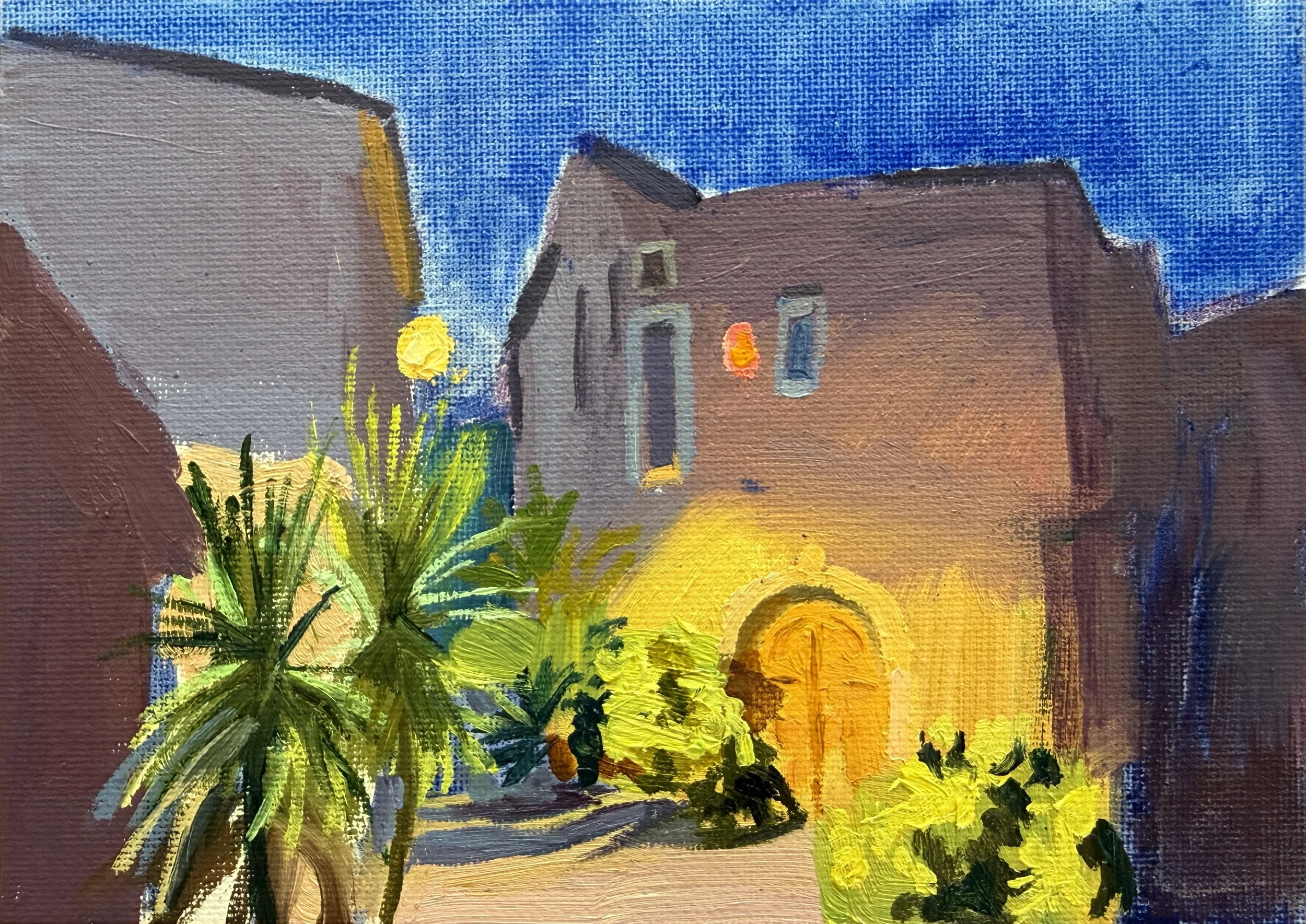 After dusk on the streets of Italy, 2026
Oil on canvas board
7 × 5 in