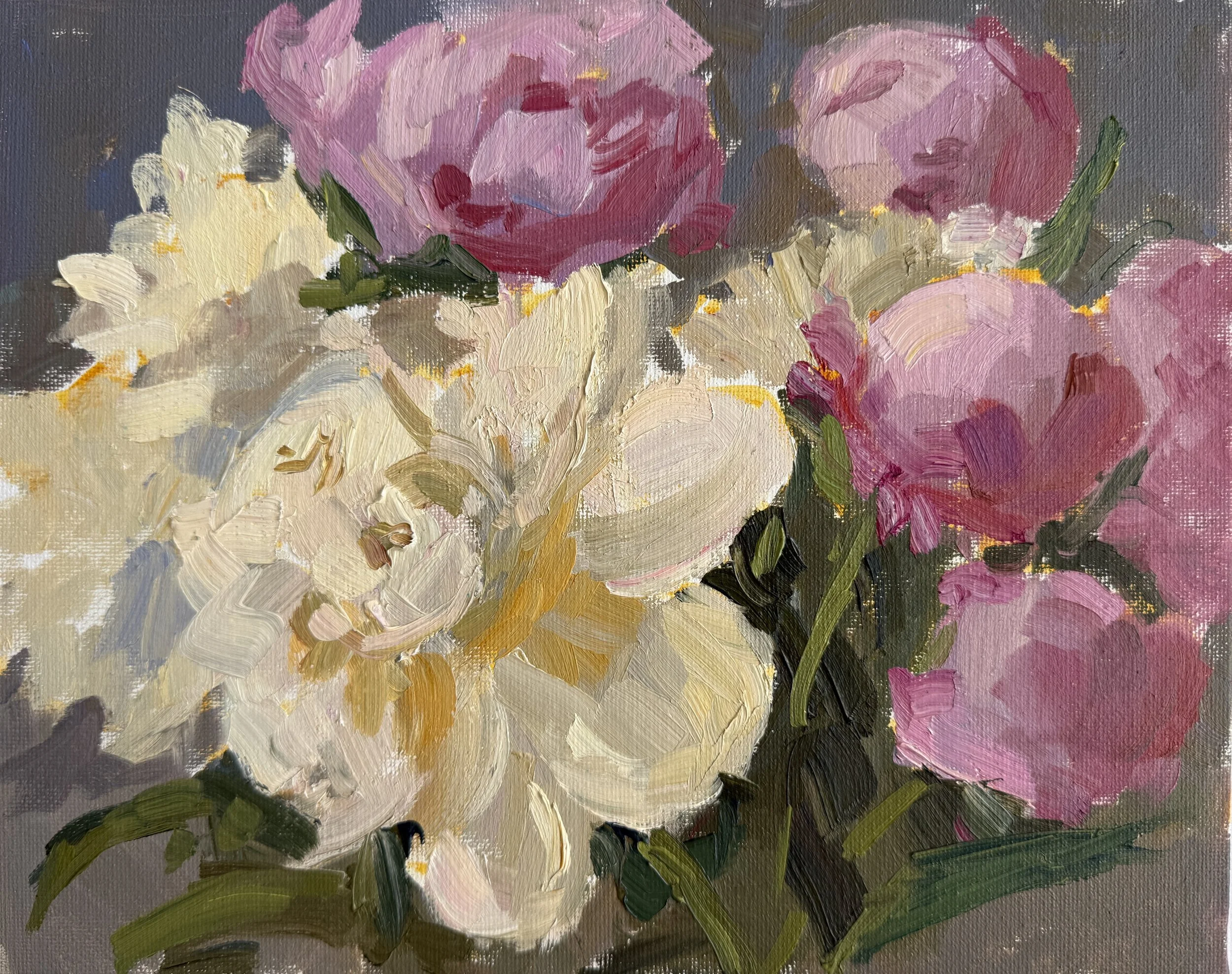 Peonies, 2024
Oil on canvas board
10 × 8 in
