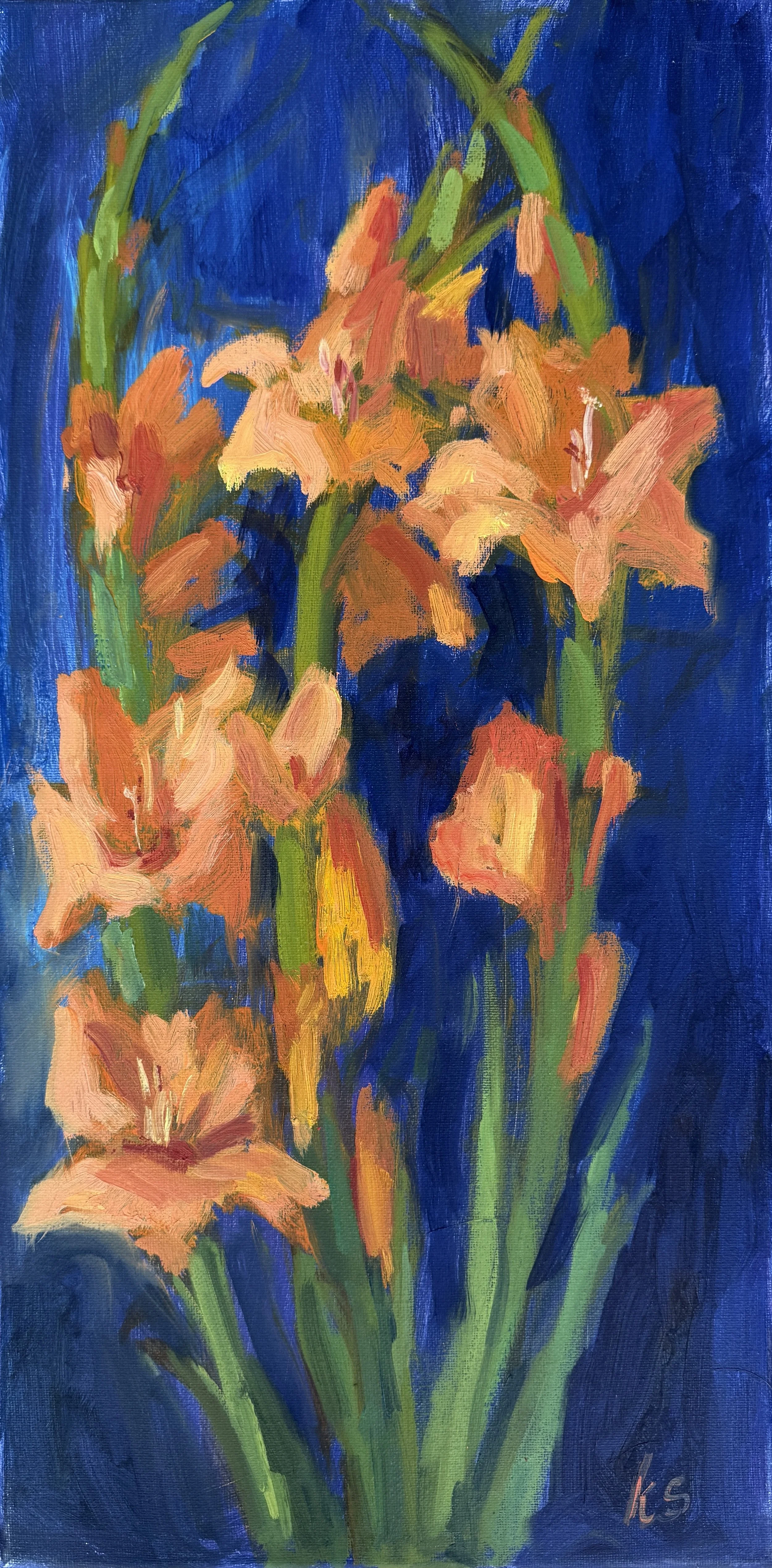 Gladiolus, 2024
Oil on canvas
10 × 20 in