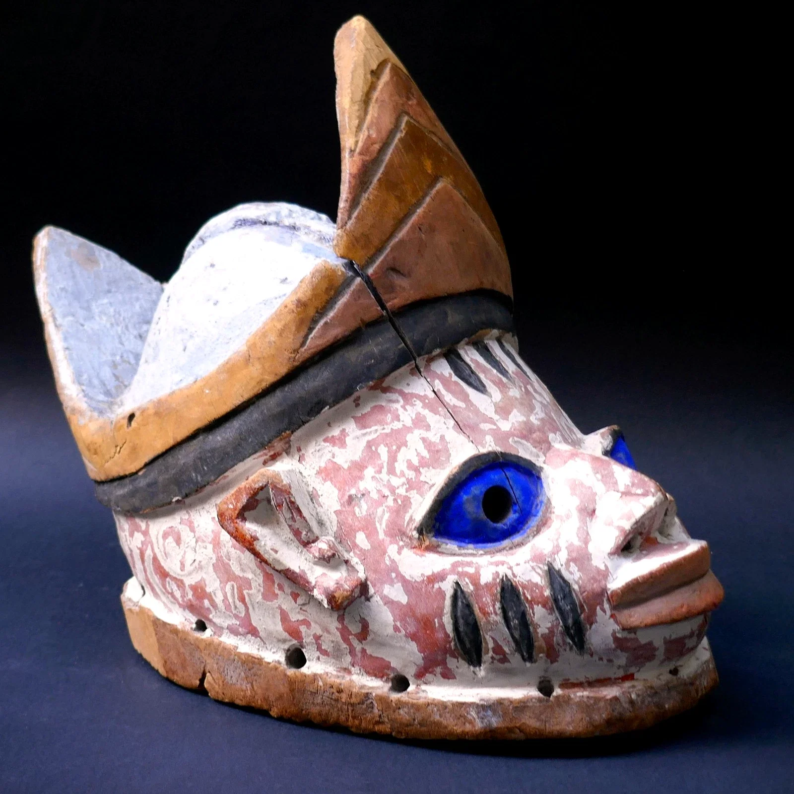 AFRICAN NIGERIA YORUBA GELEDE MASQUERADE MASK, WOOD COLOURED PIGMENT, CHRISTIE'S.webp