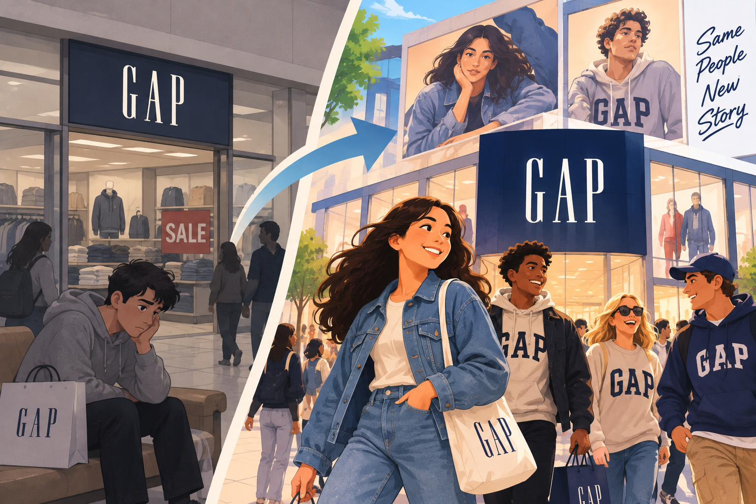 Gap: How an Old Mall Brand Became Cool Again