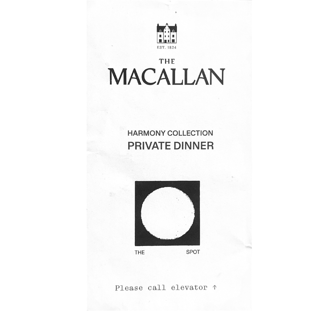 Macallan menu