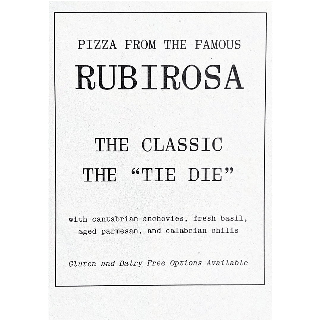 Rubirosa menu