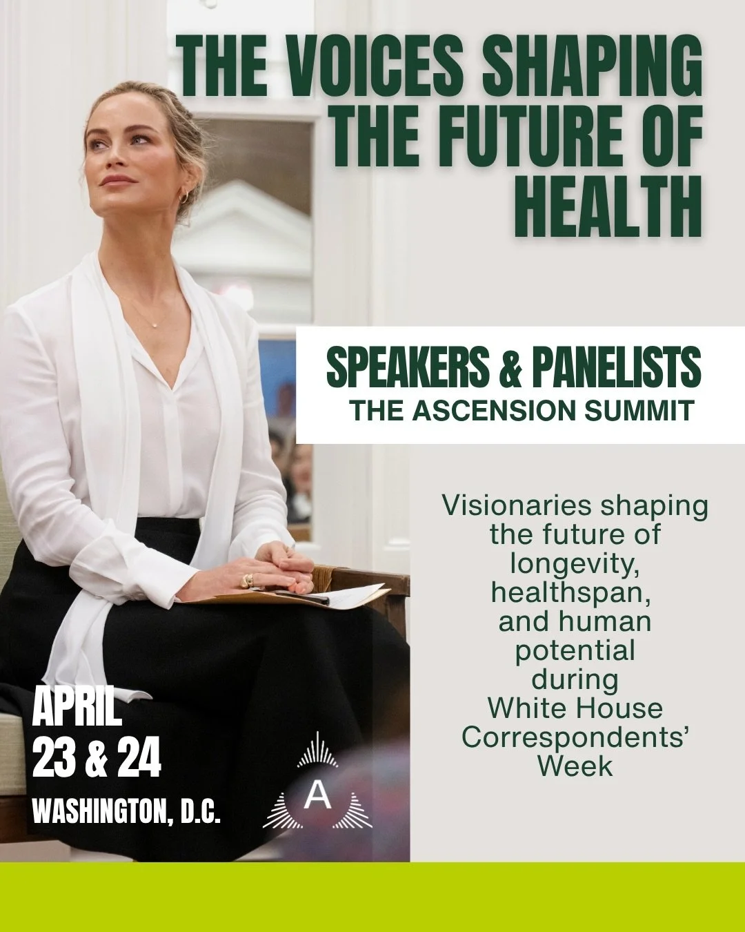 The future of health is being shaped by the people in this room.

During White House Correspondents&rsquo; Week in Washington, D.C., we are creating space for conversation and connection across disciplines and the ecosystems shaping longevity and hea