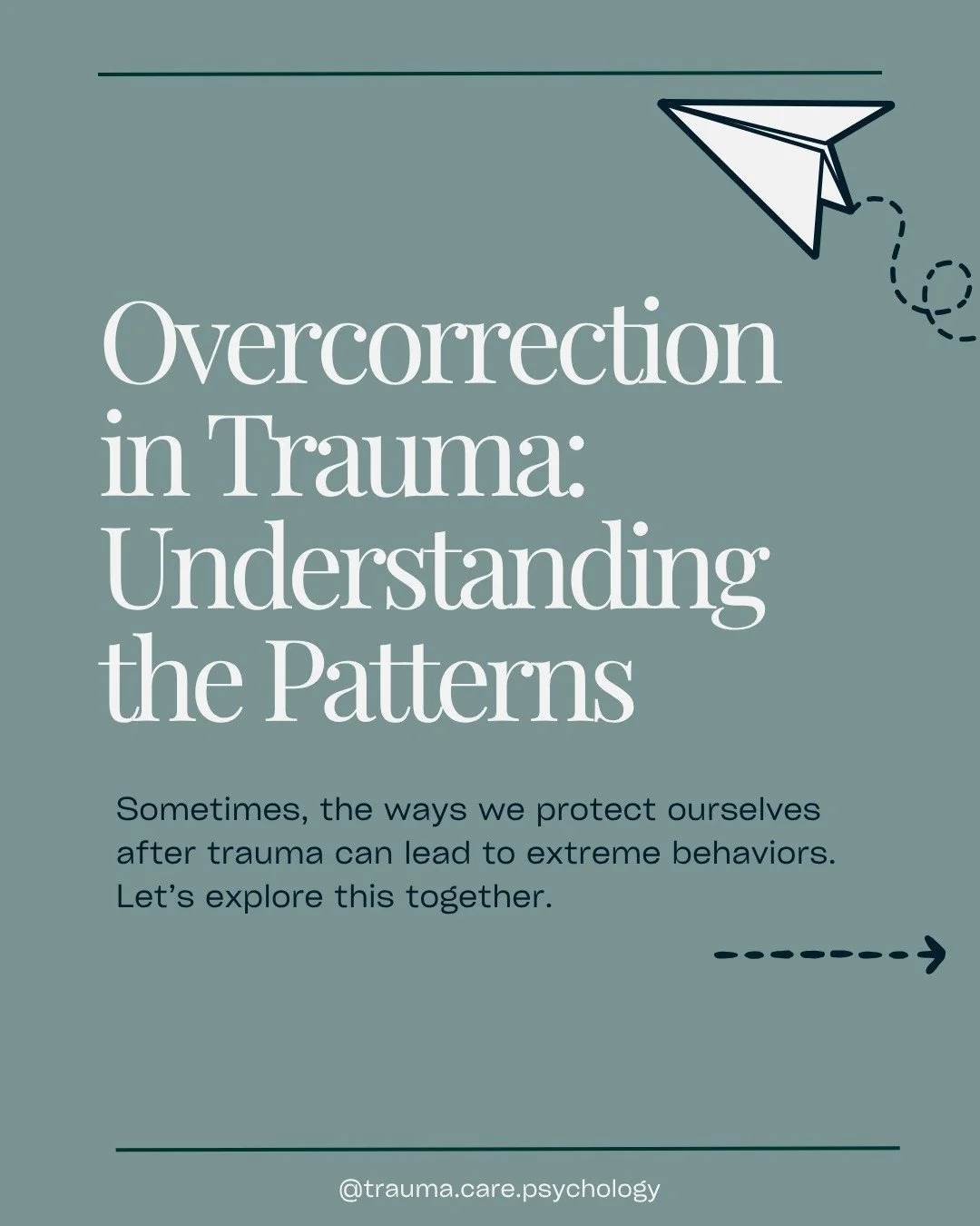 Ever find yourself swinging between extremes, like being overly rigid or completely shutting down? This could be overcorrection, a natural but tricky way our mind tries to protect us after trauma.

Overcorrection can feel like your automatic safety r