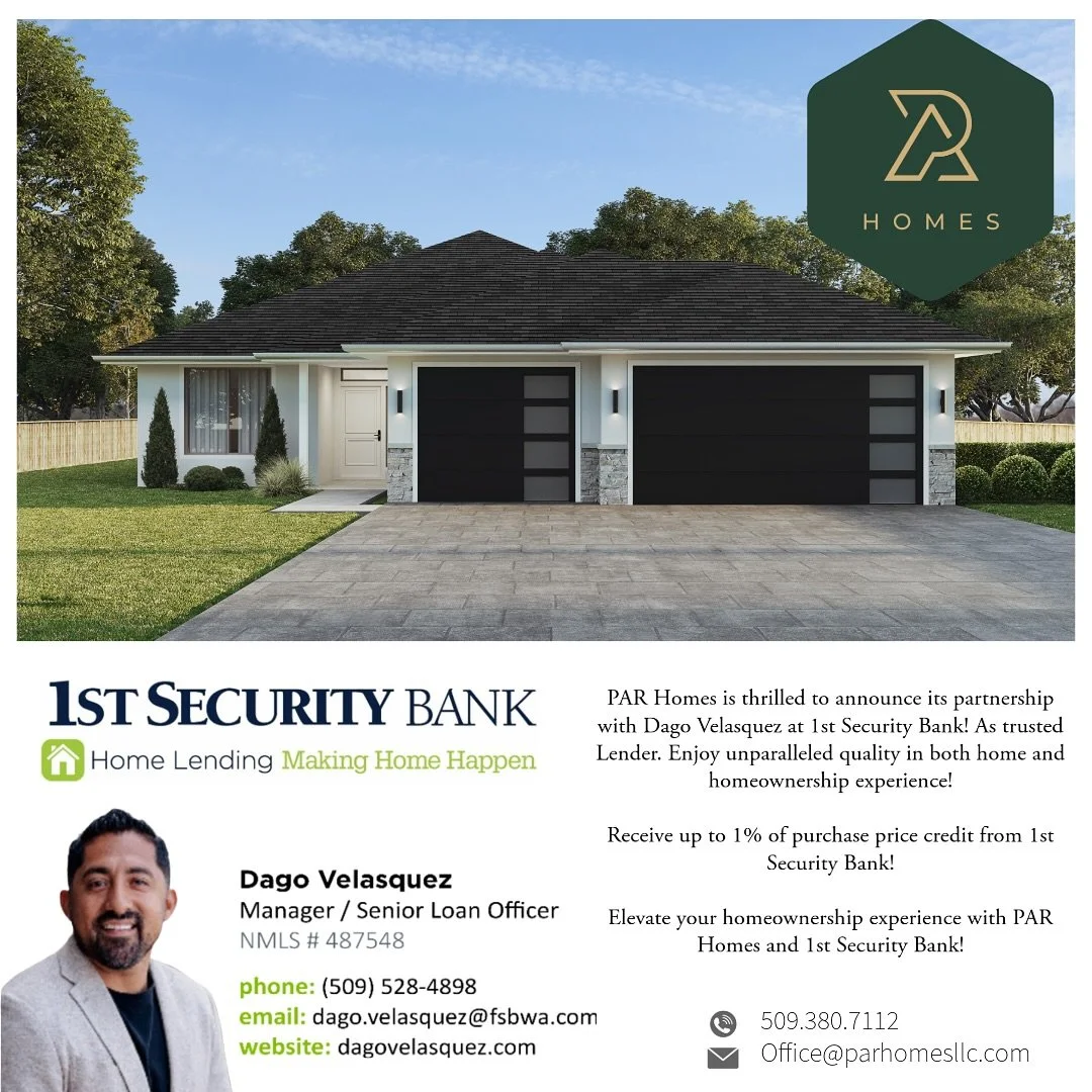 Meet our trusted lender, Dago Vel&aacute;squez, with First Security Bank! Take advantage of an exclusive offer&mdash;receive a 1% credit off the base price when you finance your home with First Security Bank. Don&rsquo;t miss out on this great opport