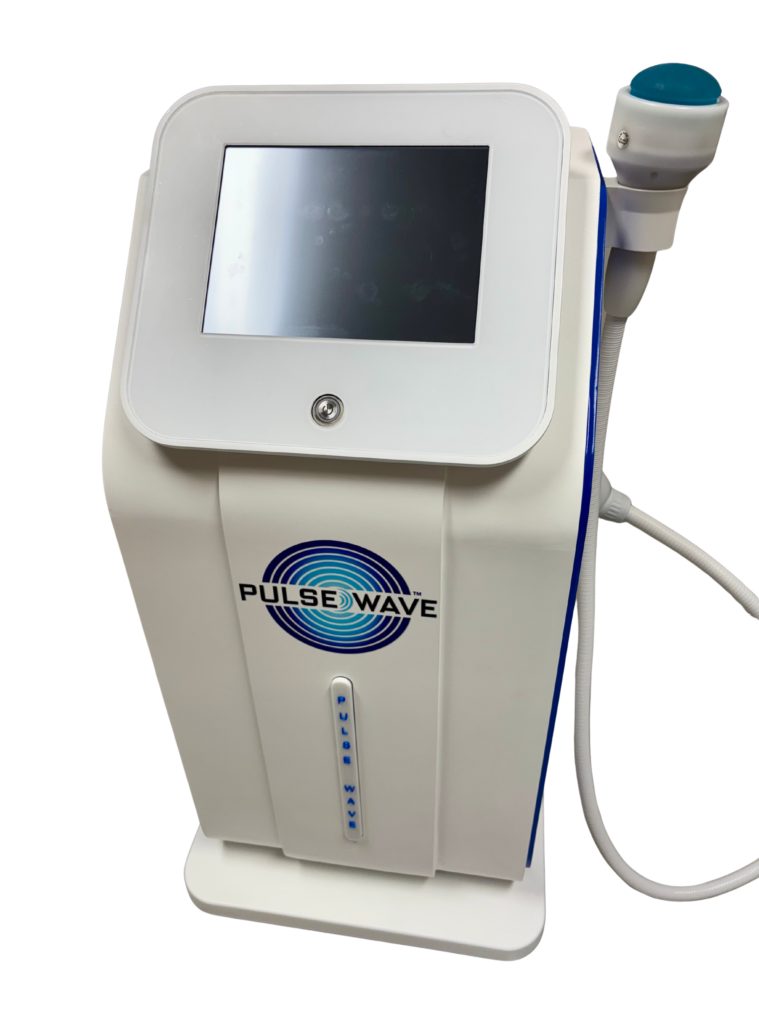 PulseWave acoustic wave therapy device with handheld applicator used for shockwave treatments at Hiller Wellness