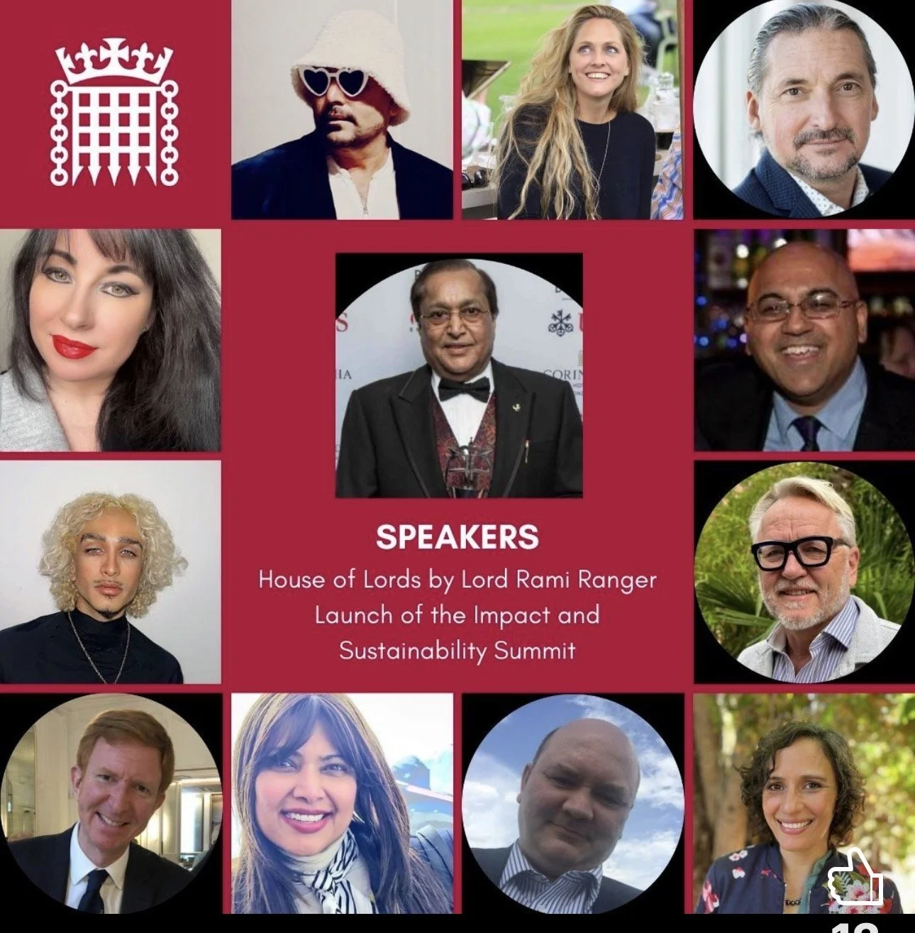 Speaker at Impact and Sustainability Summit Feb 2026 at UK House of Lords, featuring industry leaders.