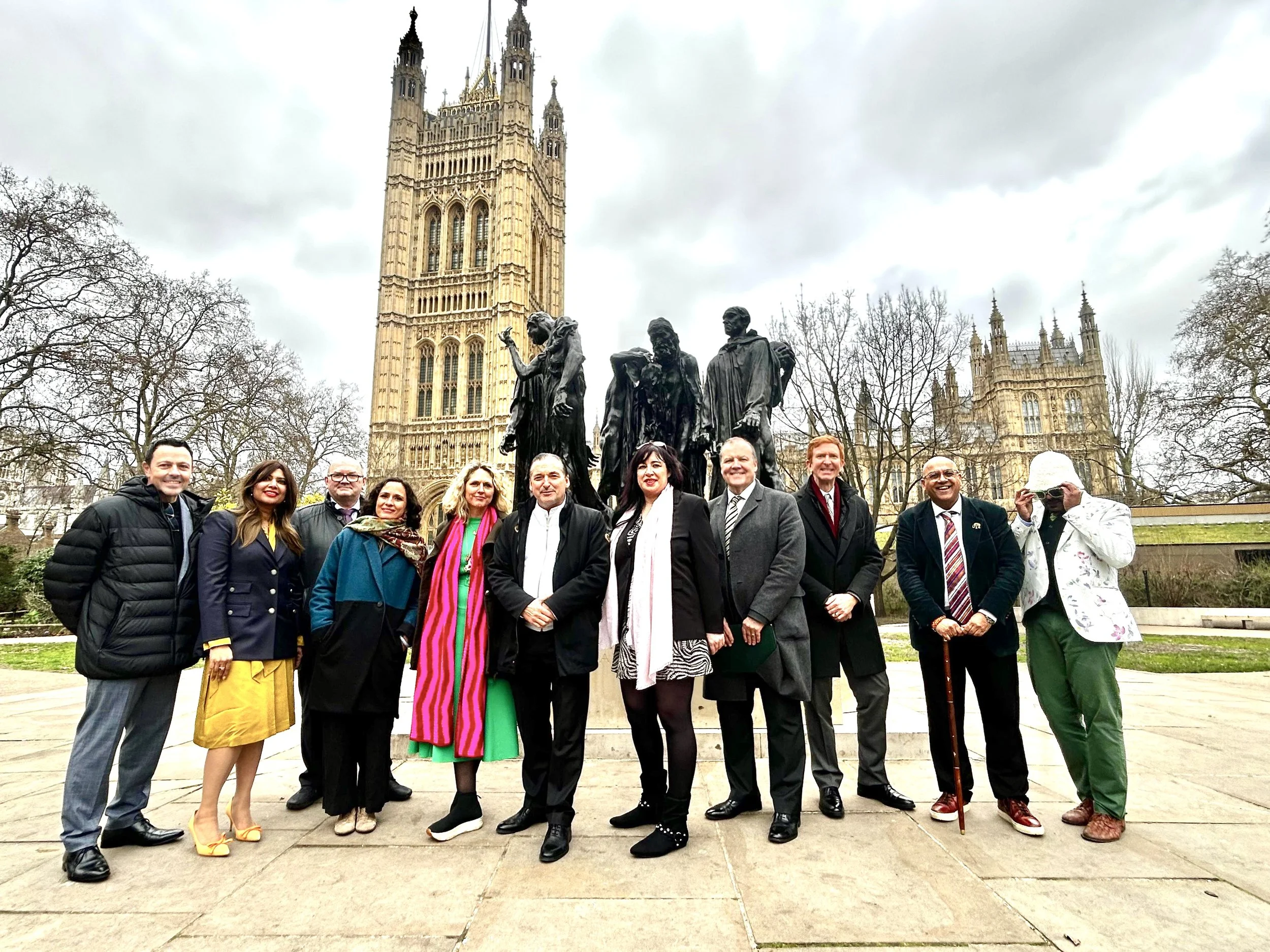 Group of Impact and Sustainability Summit Feb 2026 team at Big Ben London
