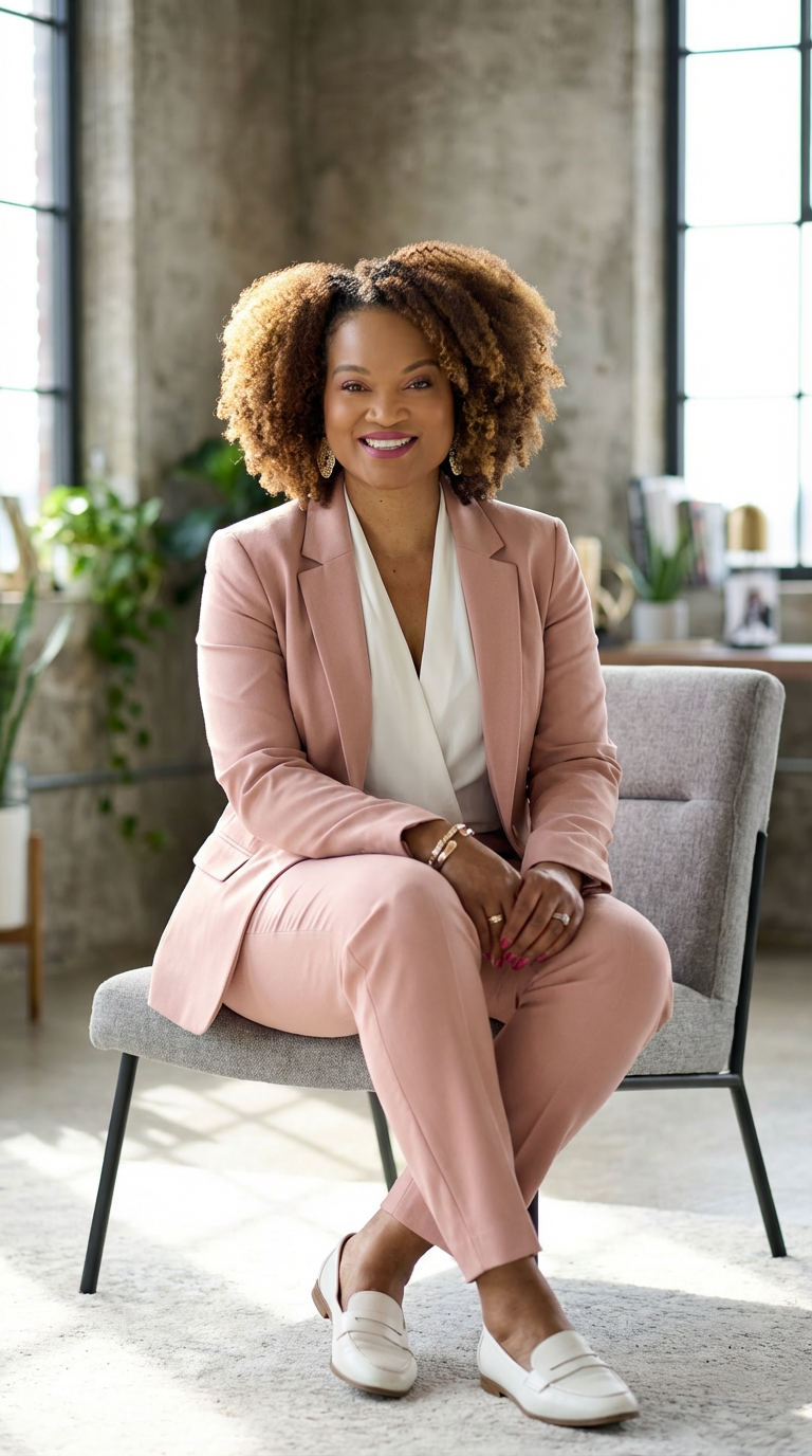 Keisha Gaddis, leadership speaker and licensed professional counselor, sitting in professional office setting