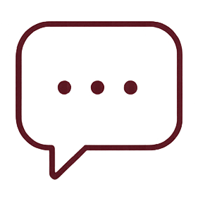 Icon of a speech bubble icon symbolizing a conversation.