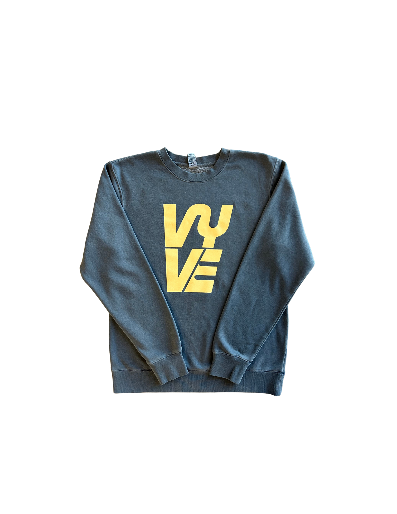 Stacked Crewneck slate blue / cream