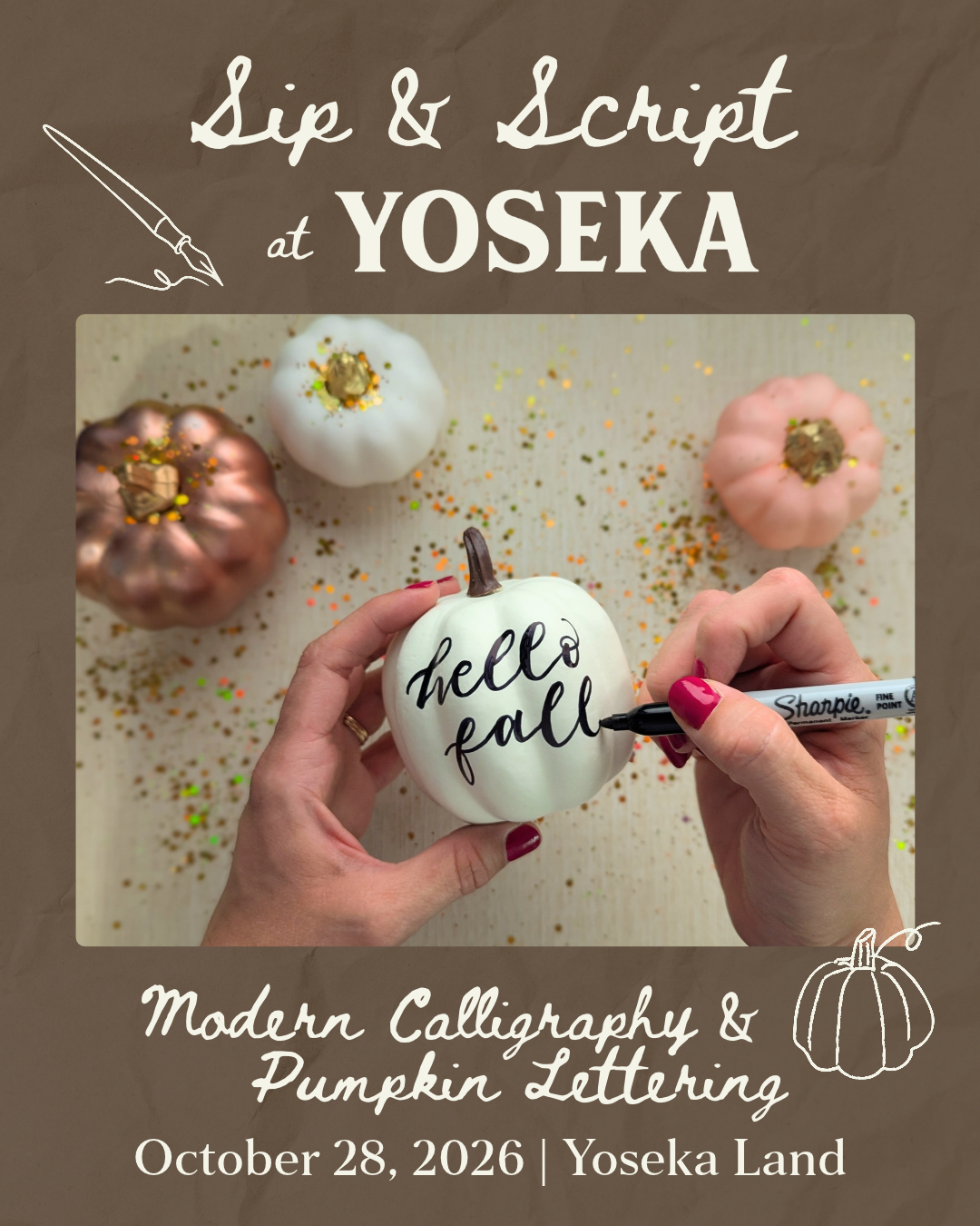 Modern Calligraphy & Pumpkin Lettering at Yoseka Stationery