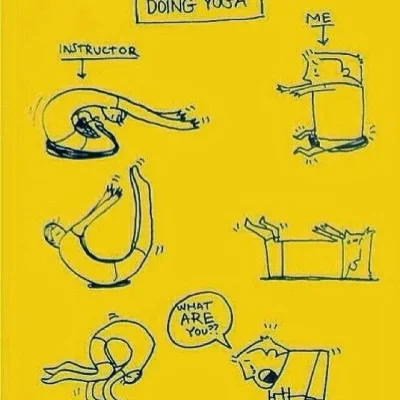 "I'm not good at yoga."