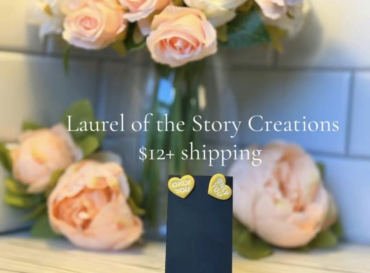 Only You Conversation Heart Studs