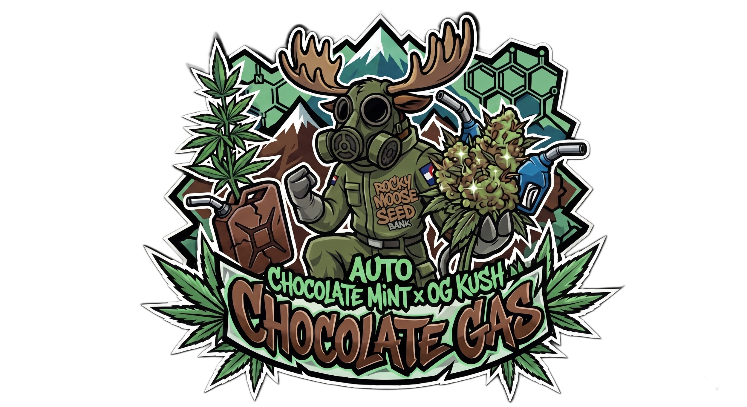 Rocky Moose Seed Bank: Chocolate Gas Auto Fem 5ct Souvenir Pack
