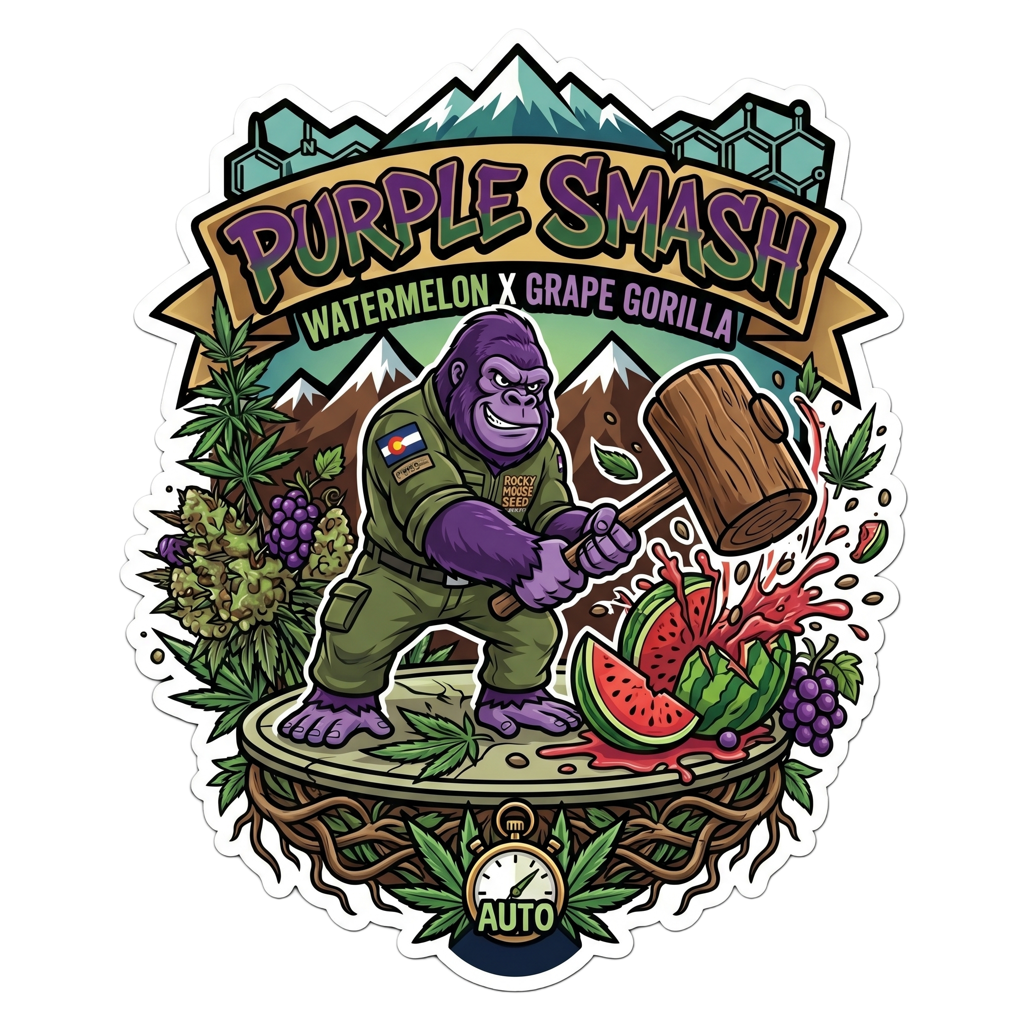 Rocky Moose Seed Bank: Purple Smash Auto Fem 5ct Souvenir Pack