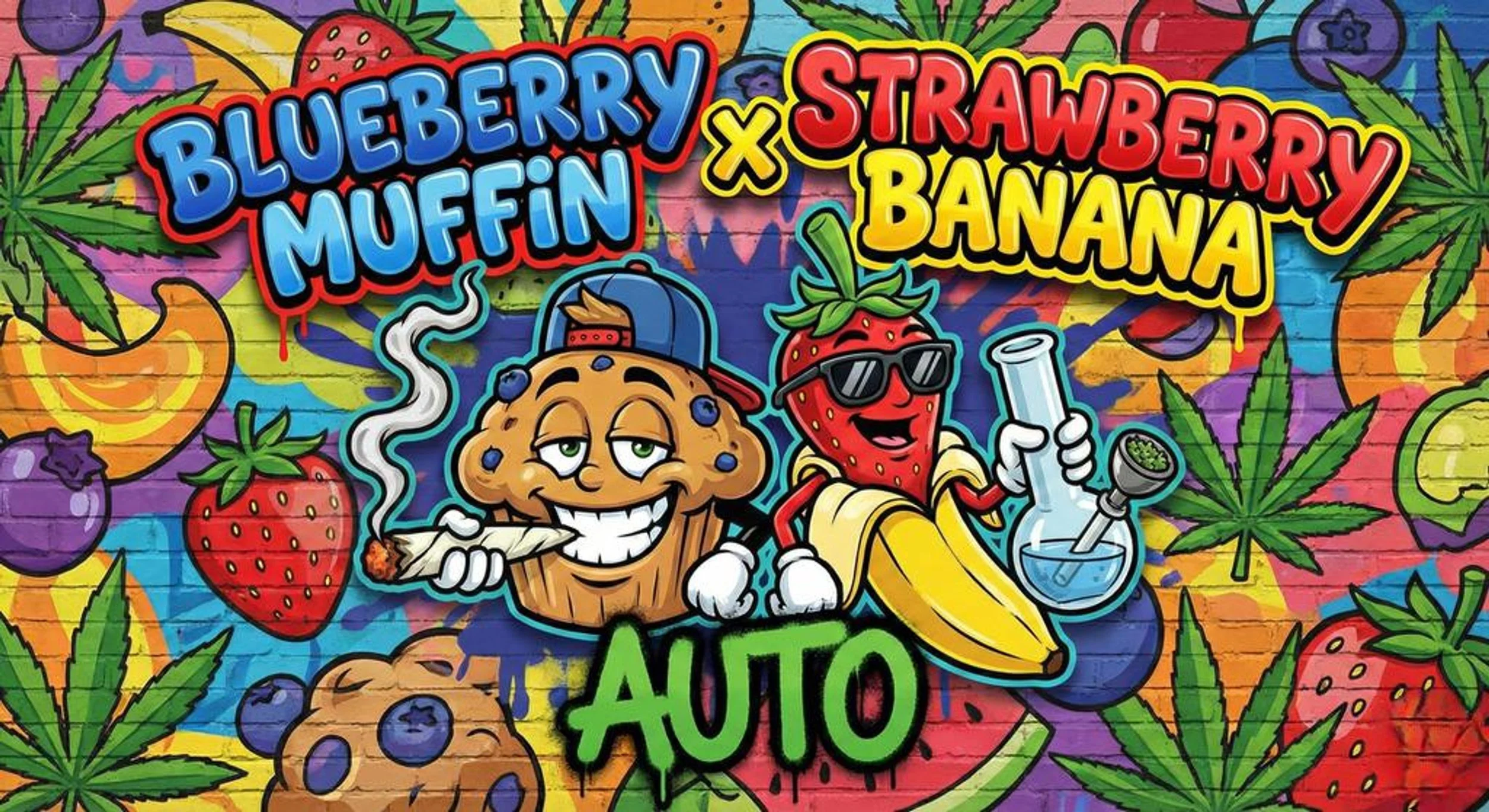 Rocky Moose Seed Bank: Blueberry Muffin x Strawberry Banana 3ct Auto Fem