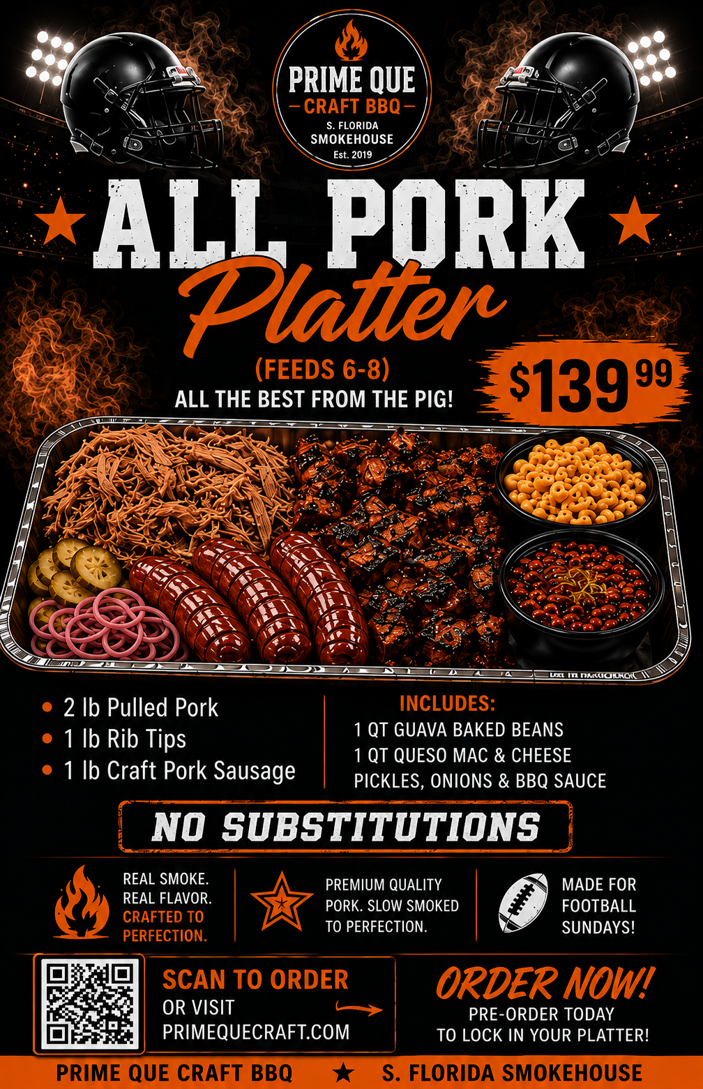 PRE-ORDER | All Pork Platter — $139.99 Feeds 6–8
