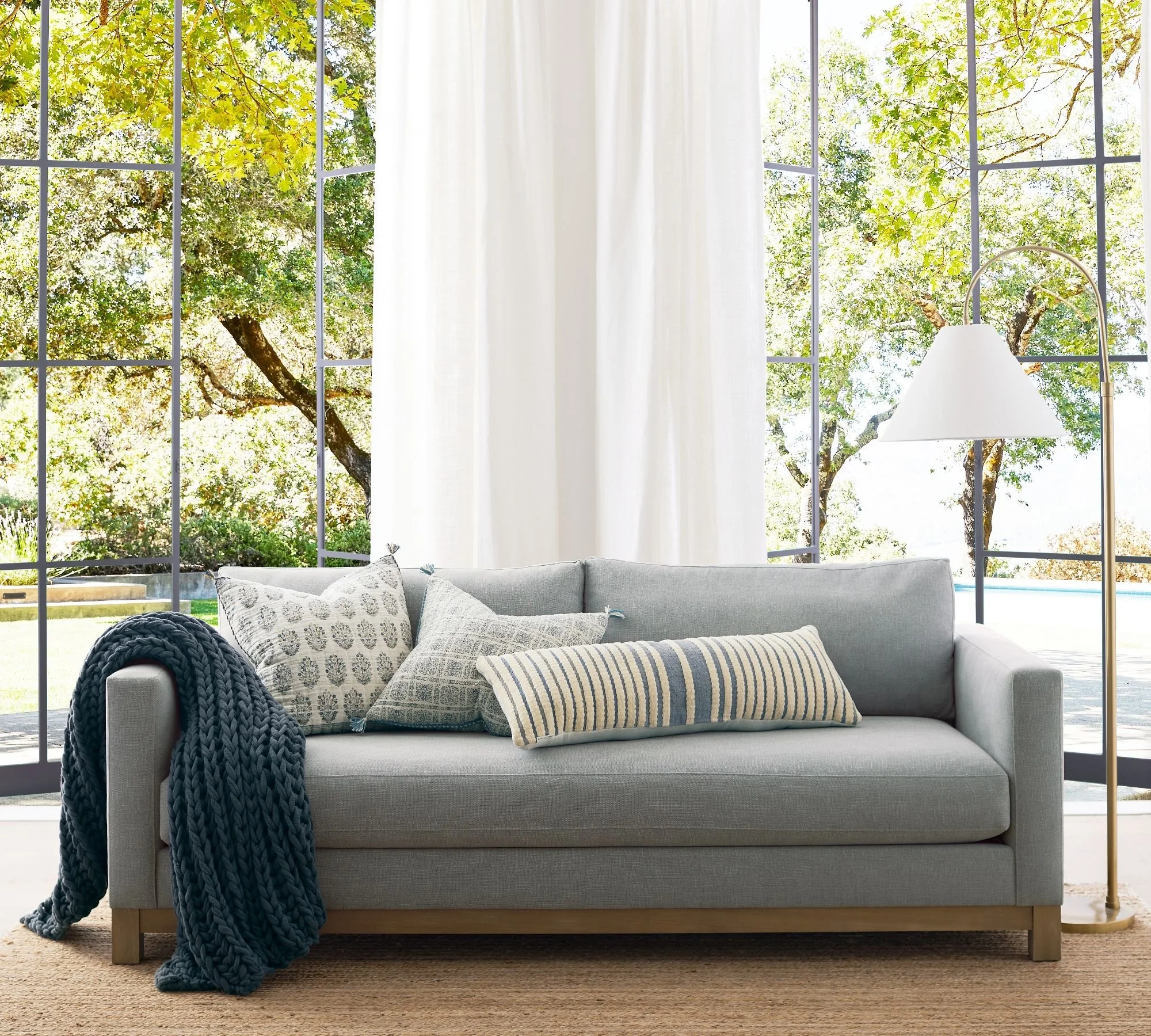 Jake Seadrift Wood Base Sofa