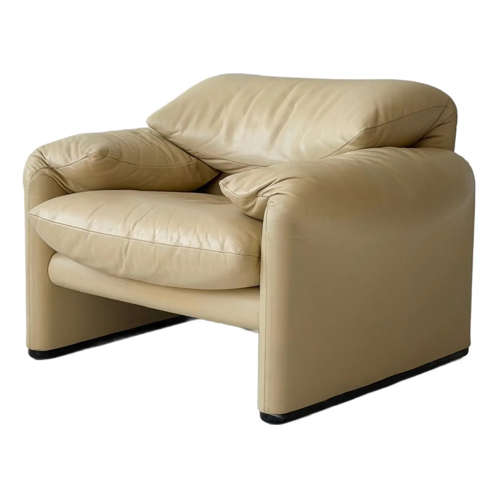 1980s Leather Maralunga Chair