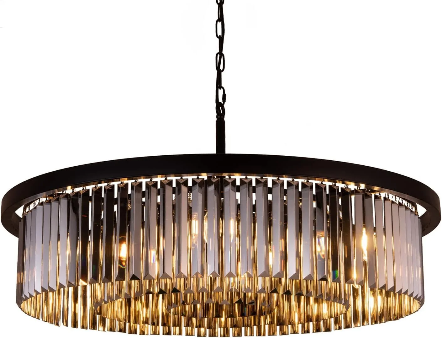 Black Crystal Pendant Light