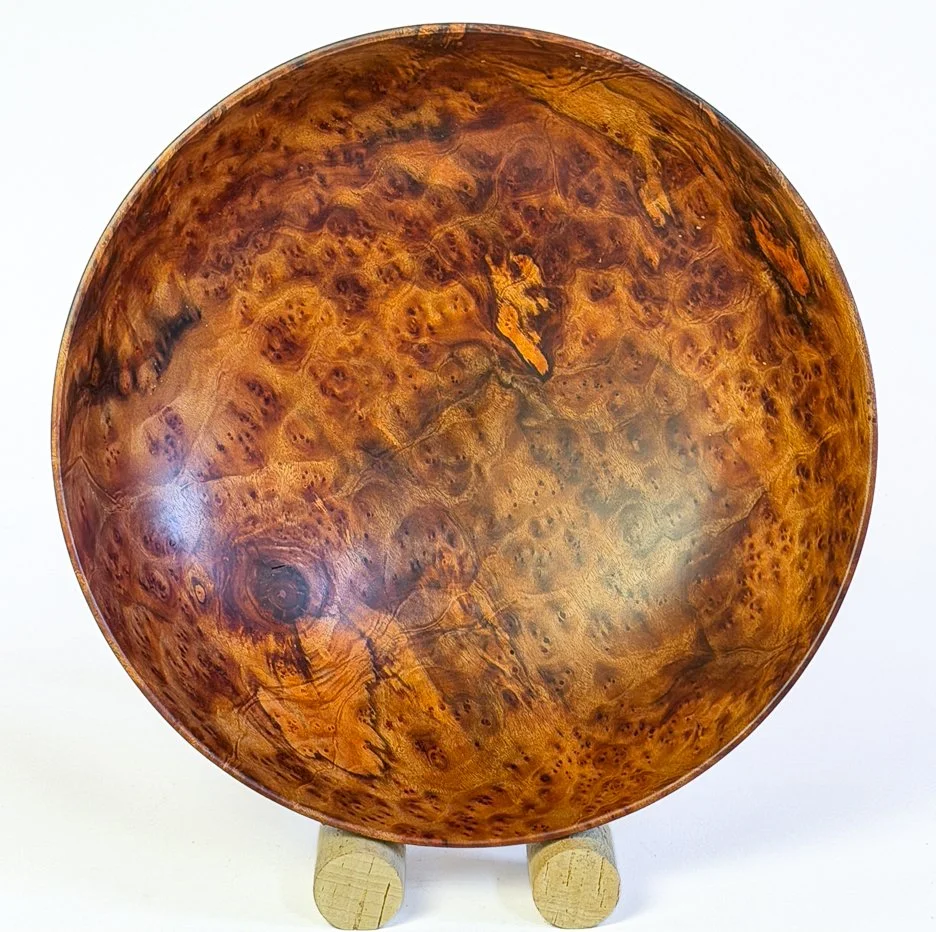 Indonesian Camphor Burl Wood Large Bowl