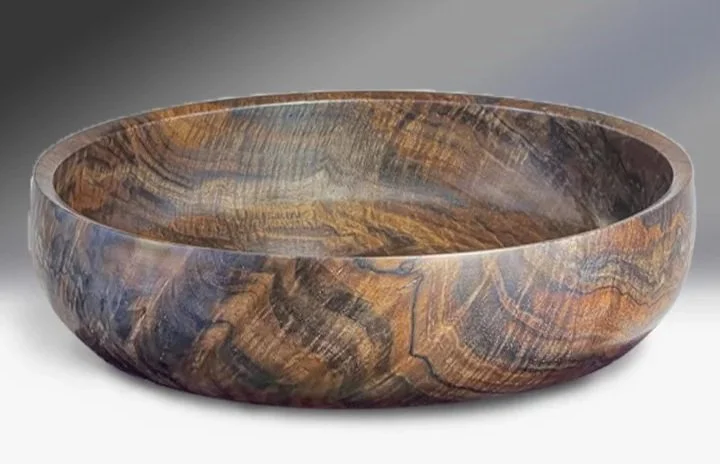 Wide Walnut Burl Bowl