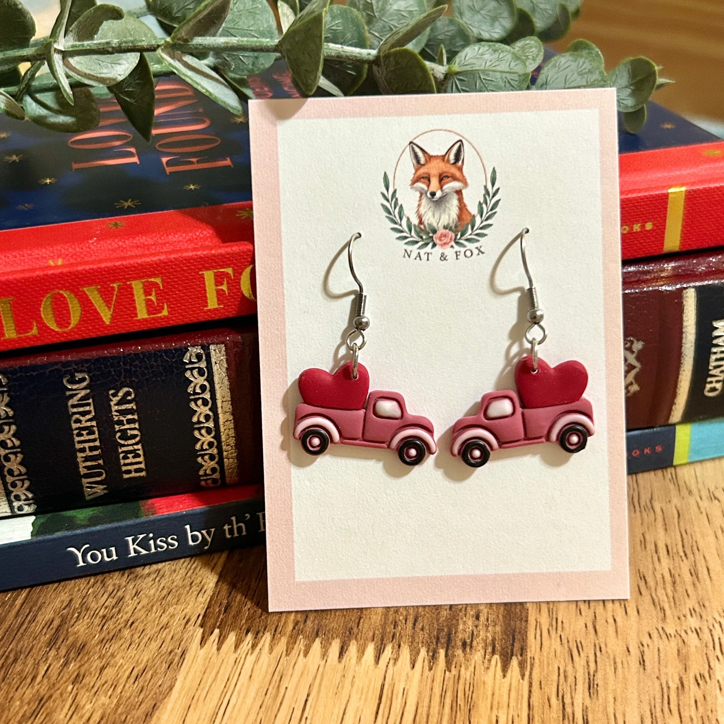 Pink truck with heart