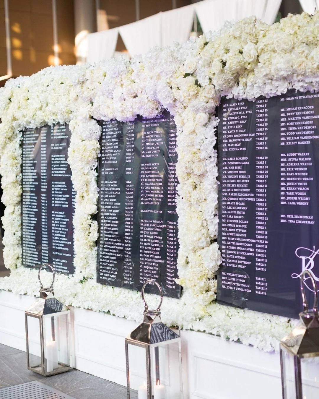 A statement seating chart by day &hellip; turned floral showstopper by night ✨
⠀⠀⠀⠀⠀⠀⠀⠀⠀
Your seating chart is one place every single guest will visit - make it unforgettable. Thoughtful design, intentional details, and a touch of drama go a long way