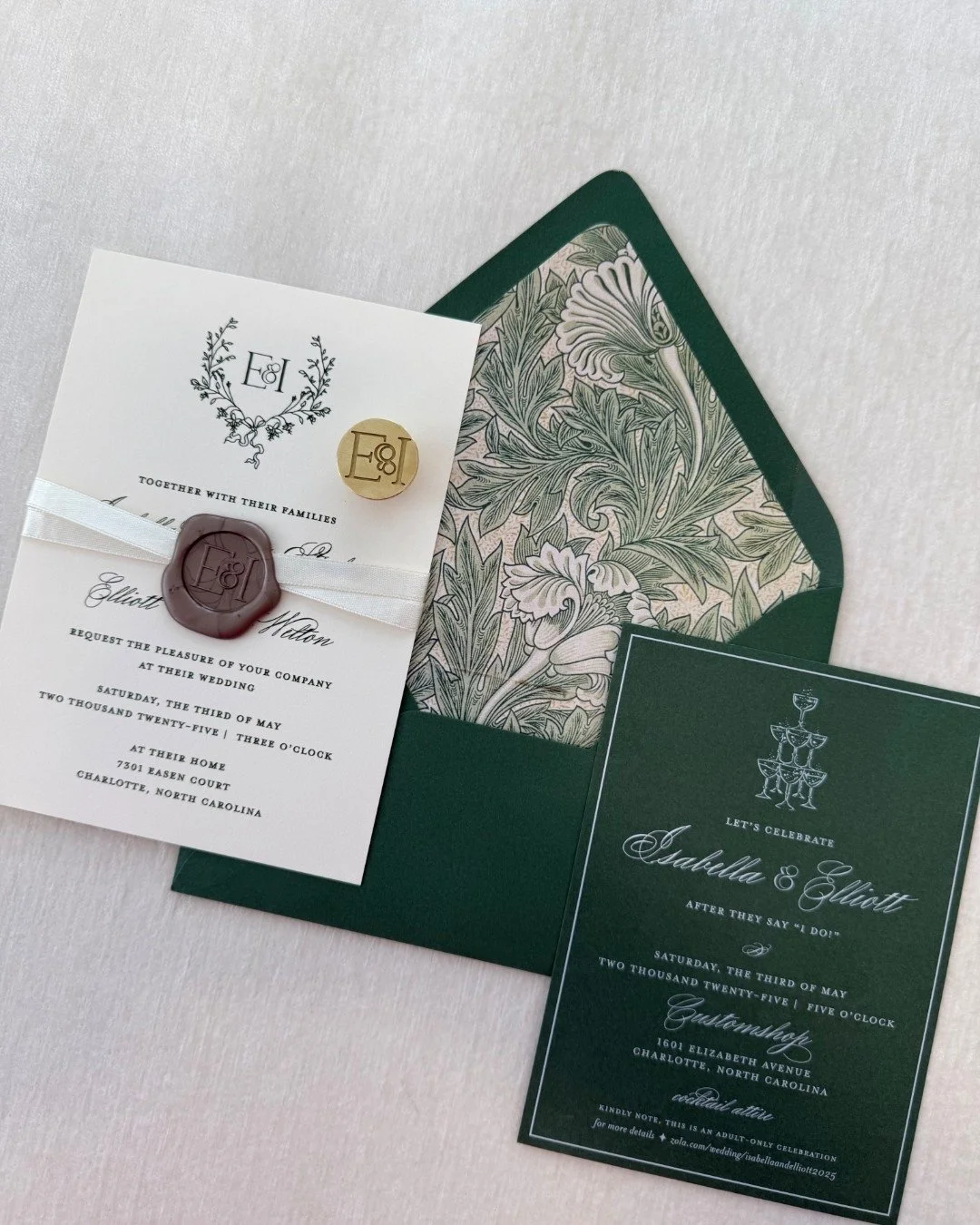 Brides, here&rsquo;s another batch of custom wax seal stamps we found during our studio clean out. If you spot yours and want to keep it, send us a message! We&rsquo;d love for you to swing by the studio and pick it up 🤍