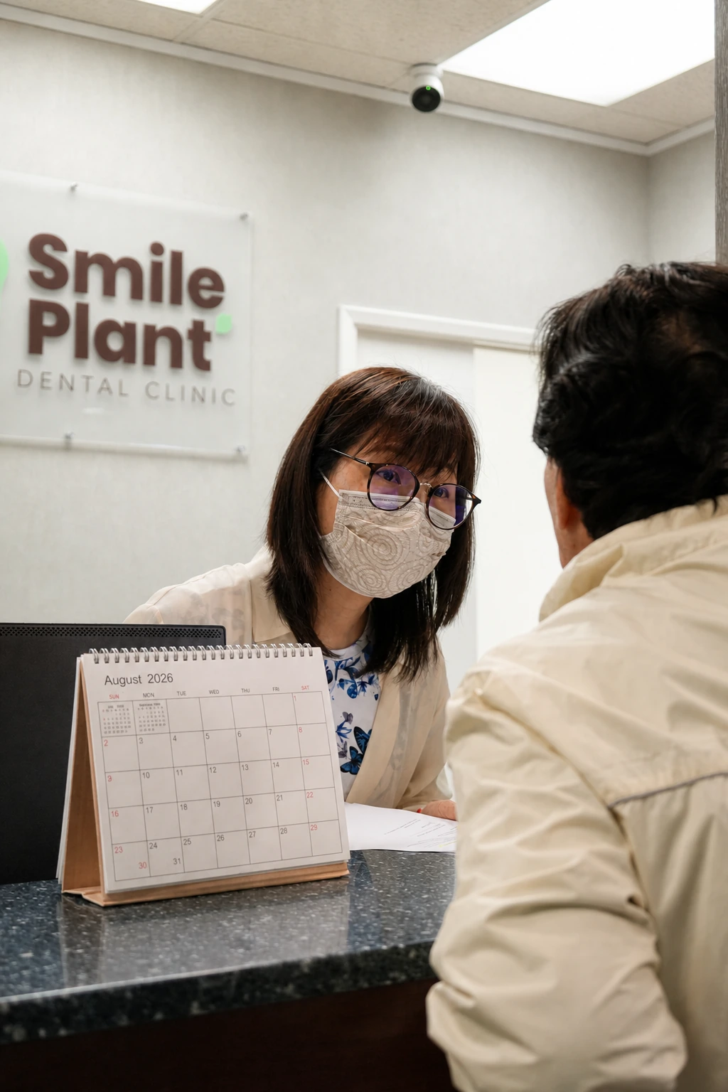 A Smile Plant clinician caring for a patient during treatment.