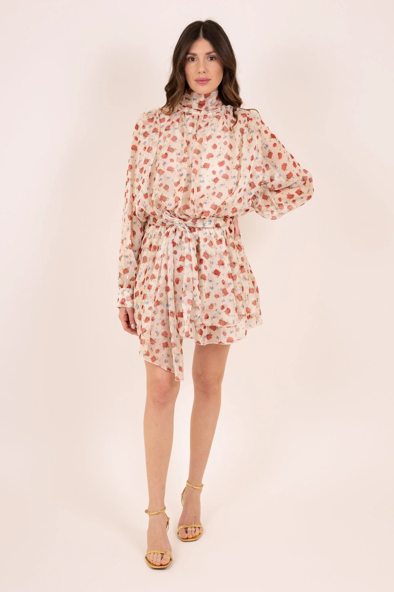 MINI DRESS FLOWER ROSE