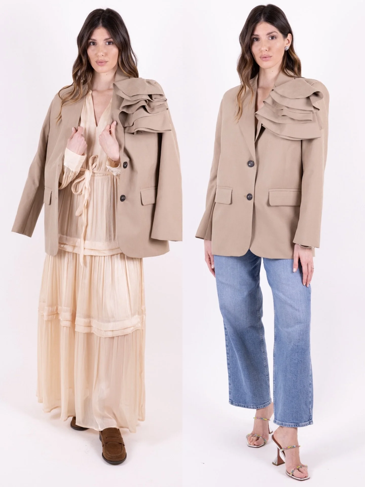 Elegante o sportiva? 

Come preferite indossare il blazer Taupe? Una giacca diversi look a seconda di come sei tu 🤎

Scoprila nel sito!